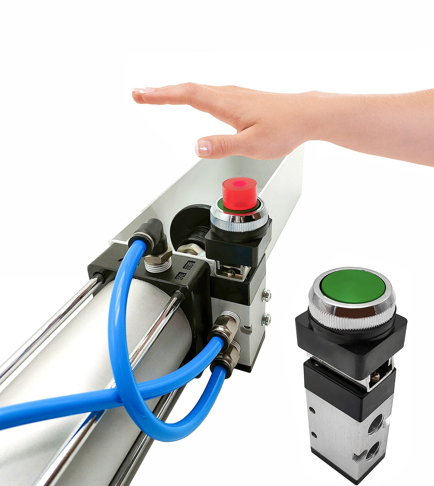 Trituradora de Latas de Aluminio NKAIRE Neumática con Válvula de Botón Ecológica