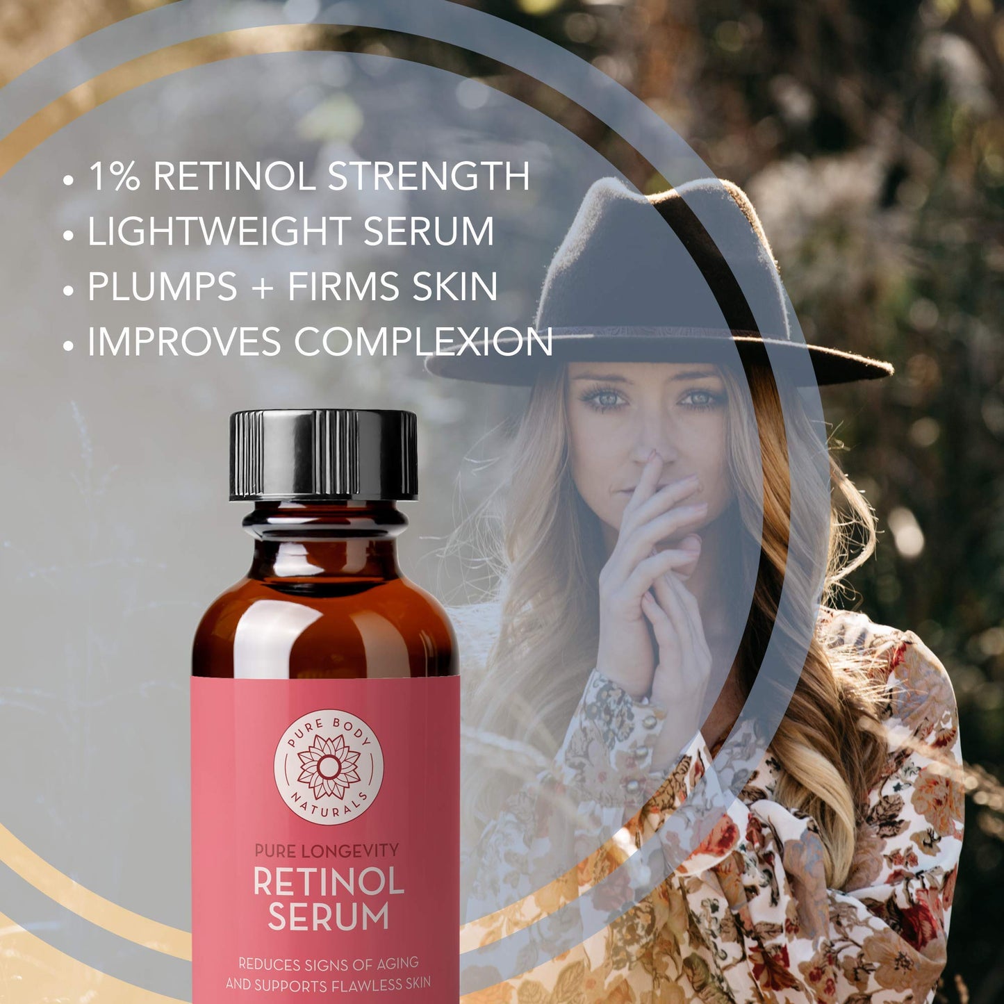 Pure Body Naturals Facial Serum Set - Hyaluronic Acid Serum, Retinol Serum, Vitamin C Serum, and Vitamin B3 Serum - A Perfect Serum Gift Set for Women of All Ages