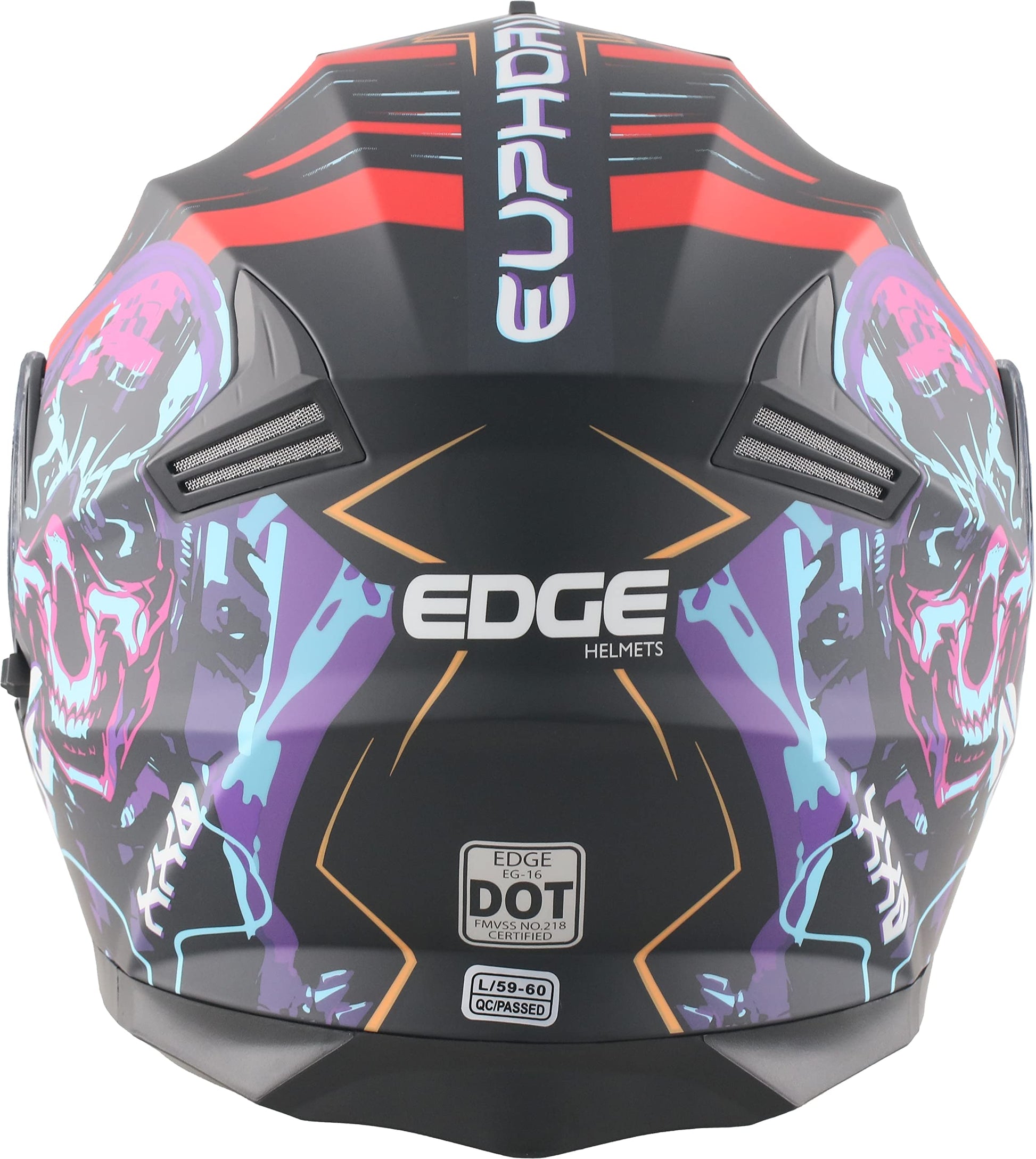 Casco Modular Motocicleta Edge Negro Rojo Visor Antivaho Doble Certificado DOT