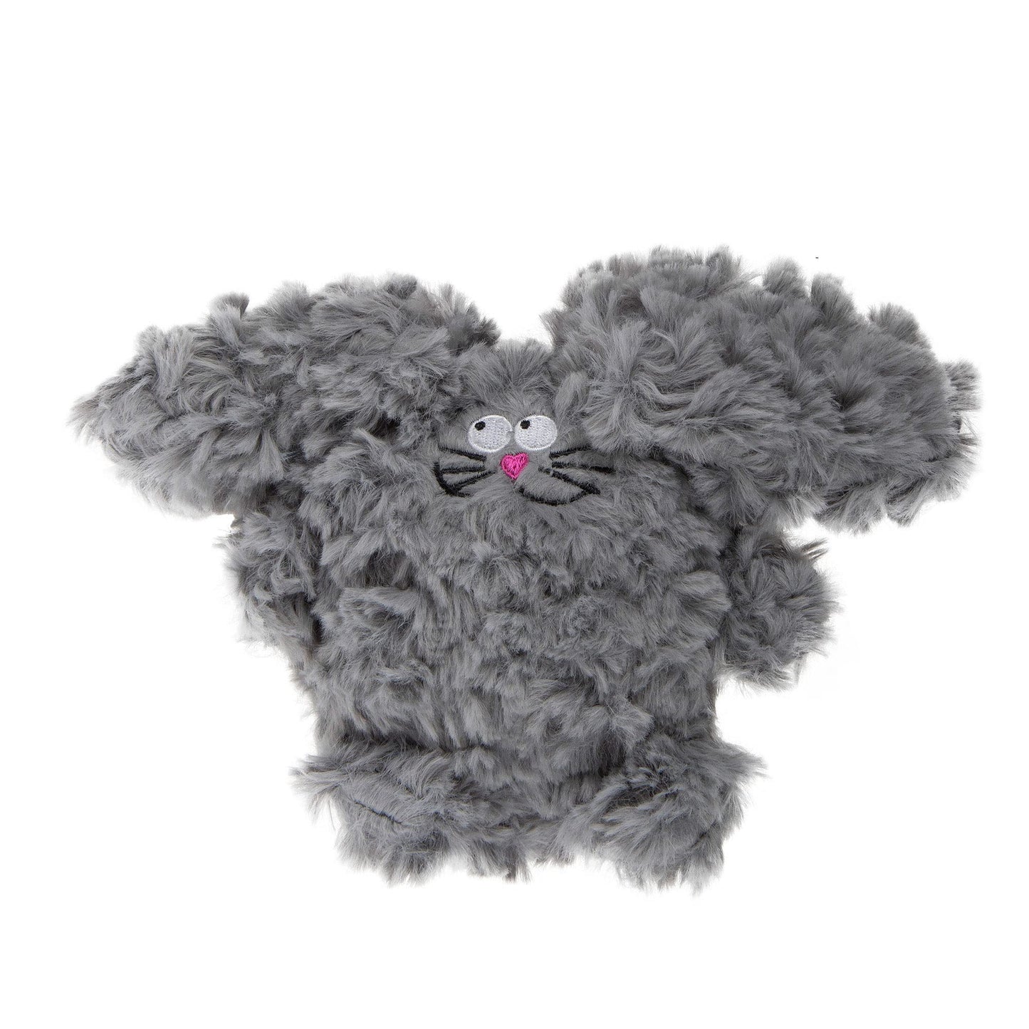 goDog PlayClean - Juguete de Peluche chirriante para Perro con aceites Esenciales Que eliminan el Olor, tecnología de protección para Masticar, Gris, pequeño