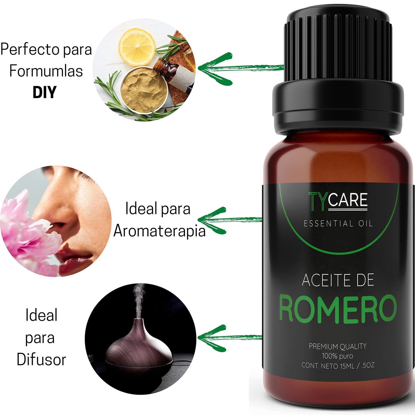 Aceite Esencial Premium Quality de Romero 100% Puro 15 ml