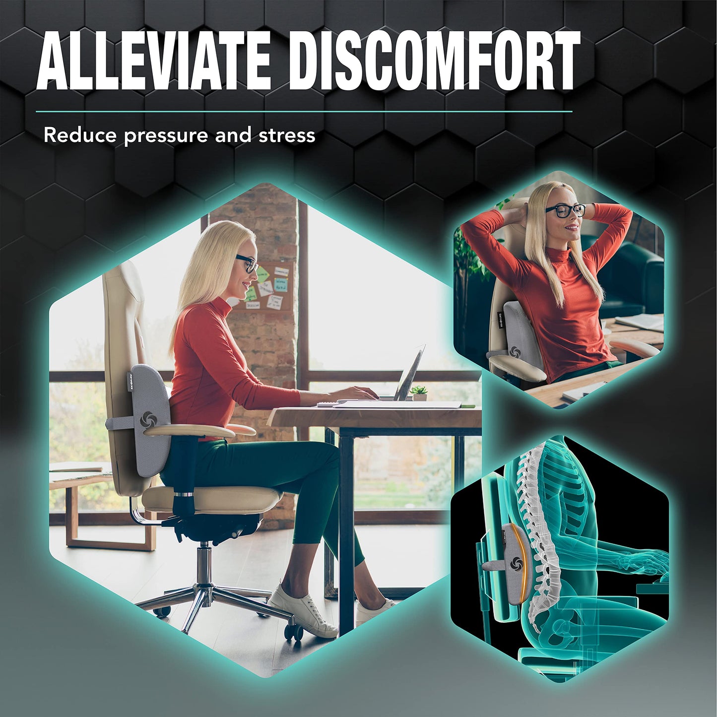 Almohada Cervical Samsonite Gris para Viaje en Coche