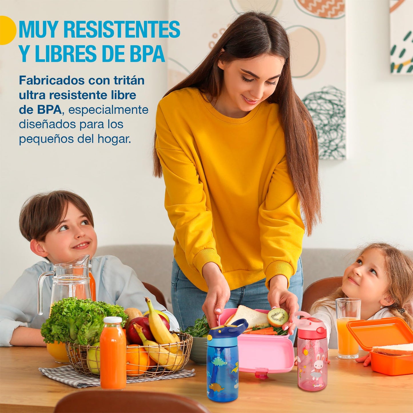 Termos SHIMY Azules con Tapa Antifugas para Niños