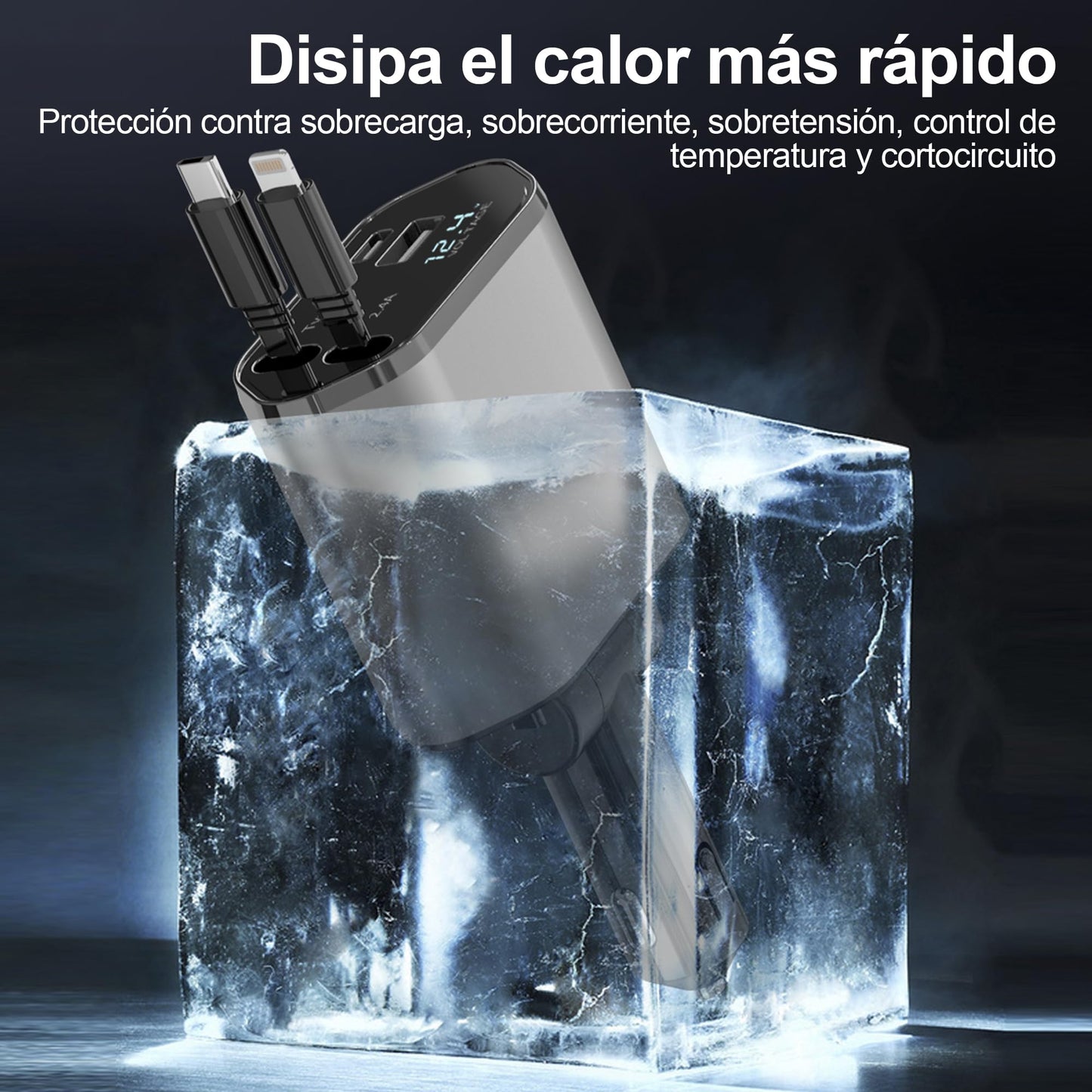 BYASKZIV Cargador para Auto (Negro)