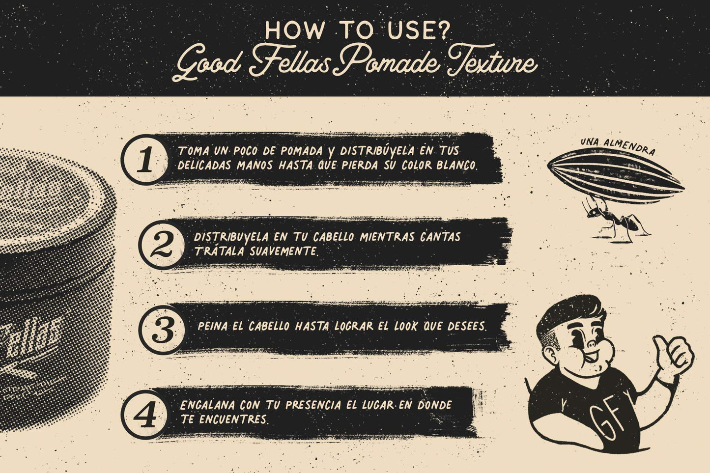 GoodFellas Pomada Texturizada para Cabello de Fijación Fuerte con Efecto Mate Texture Pomade con Base de Agua 140gr