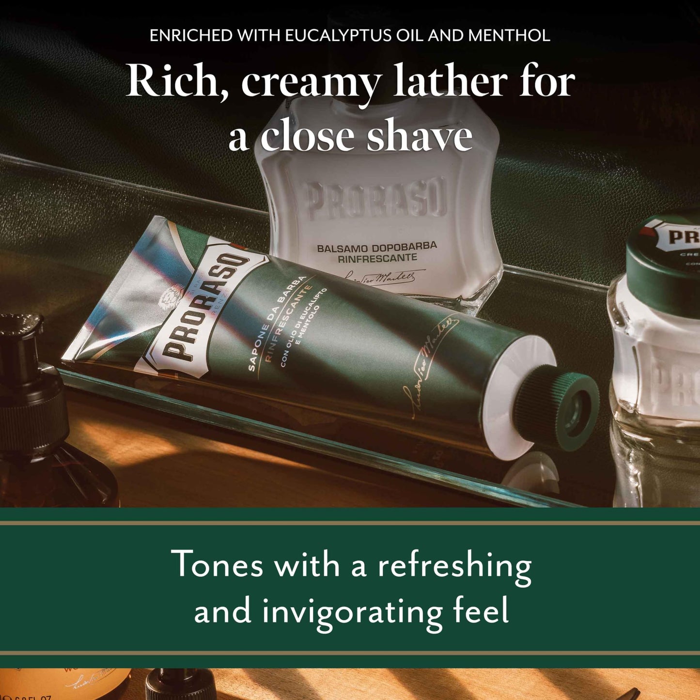 Proraso Crema de Afeitar en Tubo Eucalipto y Mentol Refrescante