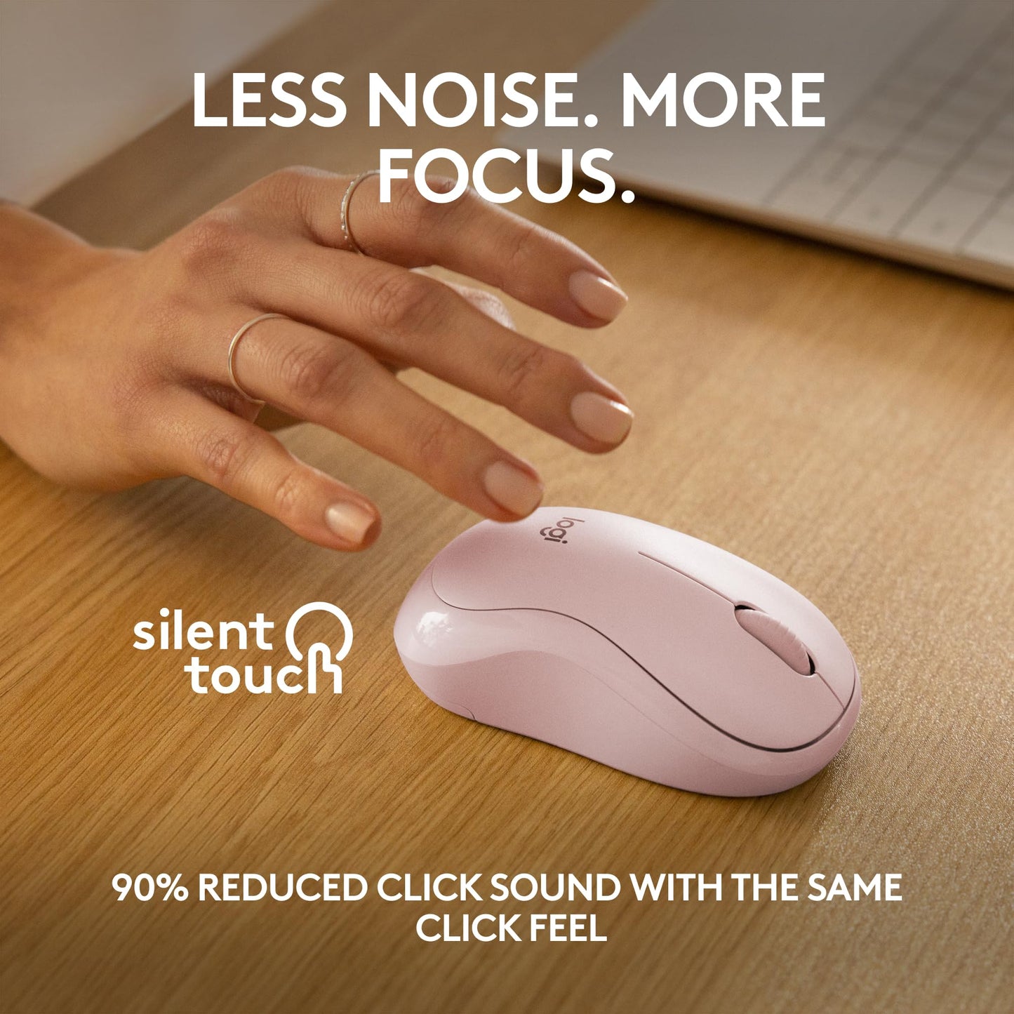 Logitech Mouse Bluetooth silencioso M240, inalámbrico, Compacto, portátil, Seguimiento Suave, batería 18 Meses, Windows, macOS, ChromeOS, Compatible con PC, Mac, laptops, Tablets - Rosa