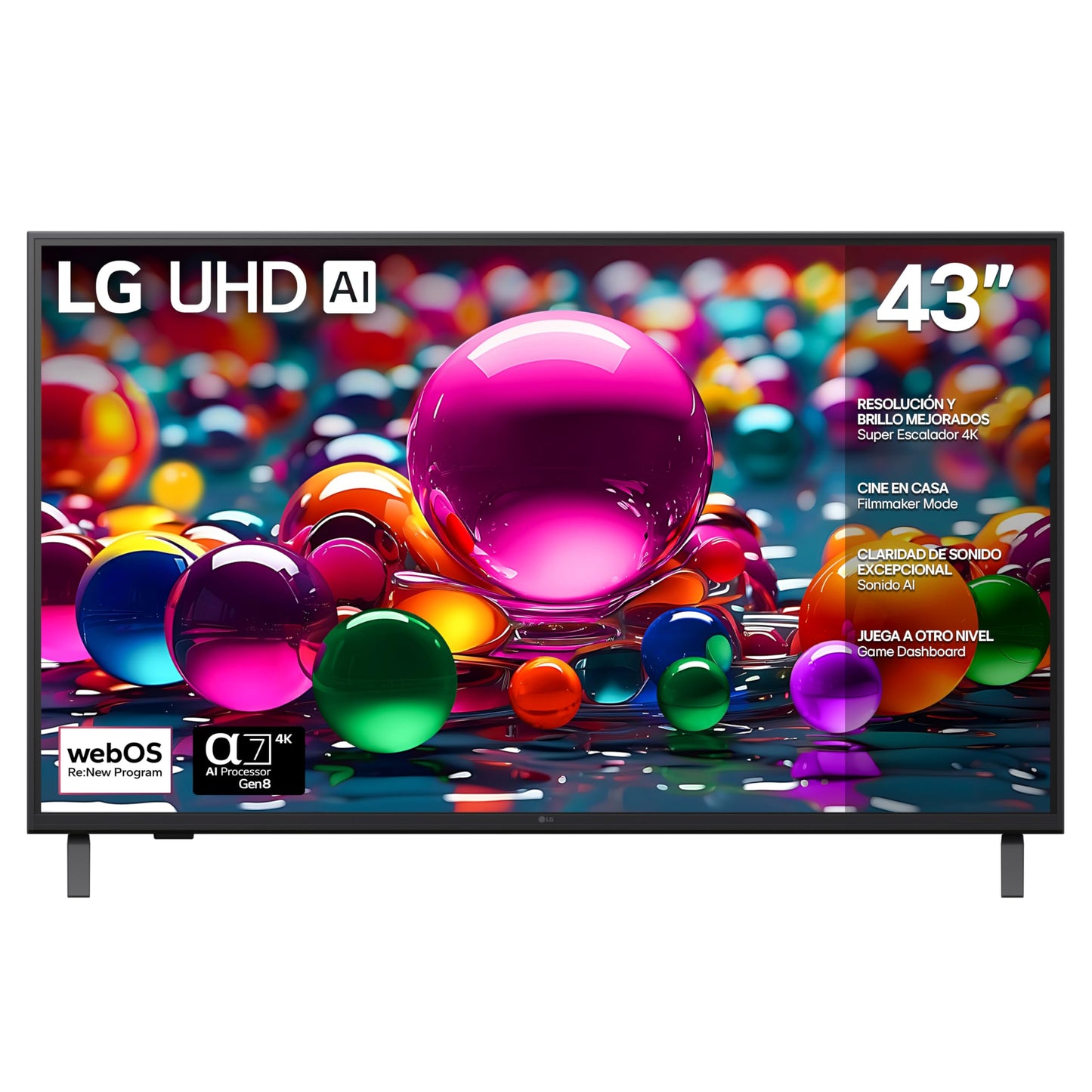 LG Pantalla 43 Pulgadas UHD AI UA75 4K Smart TV 2025