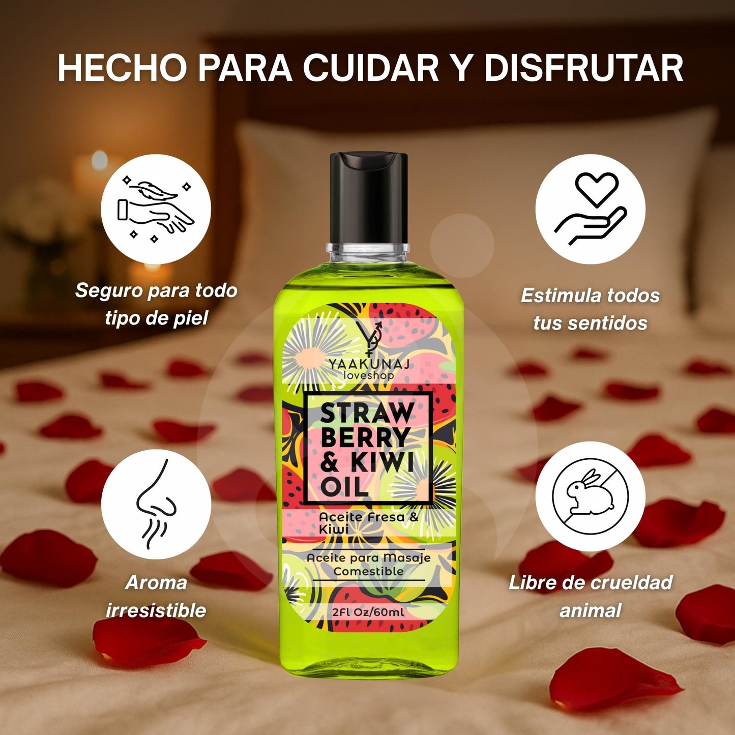 Aceite Para Masajes Yaakunaj Kiwi Strawberry