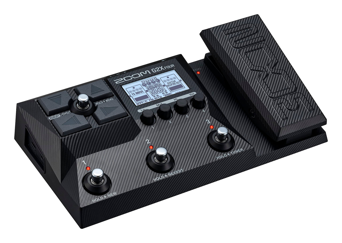 Procesador Multiefectos Zoom G2X Revestimiento Múltiple Ligero con Pedal de Expresión para Guitarras