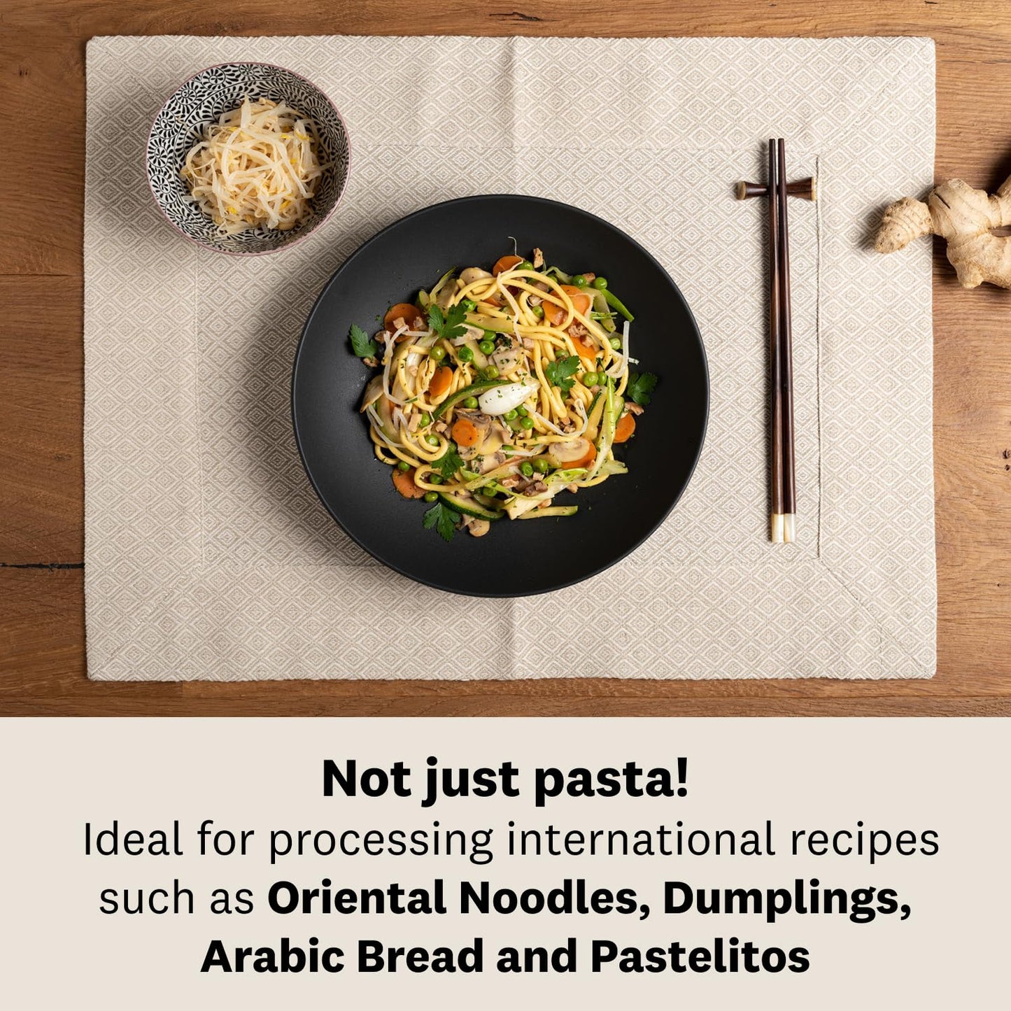 MARCATO Made in Italy Multipast Juego de 4 piezas para hacer pasta Incluye máquina de pasta clásica Atlas 150 + raviolis + espaguetis + reginette)