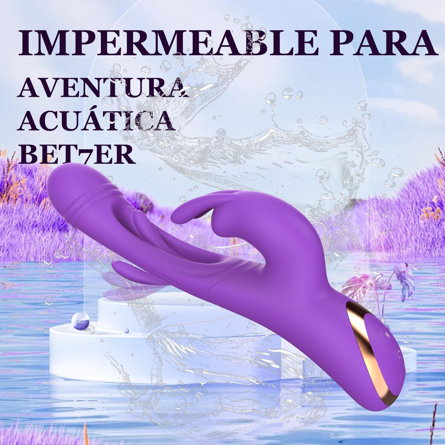 Conejo Vibrador Juguetes Sexuales para Mujeres, 3 En 1 Punto G Dildos Vibradores con 12 Flapping y 12 Modos de Vibración Juguetes para Adultos, Anal Vibrador Consolador Pezón Clítoris Estimulador Femenino Juguete Sexual, Juguete Adulto para Parejas