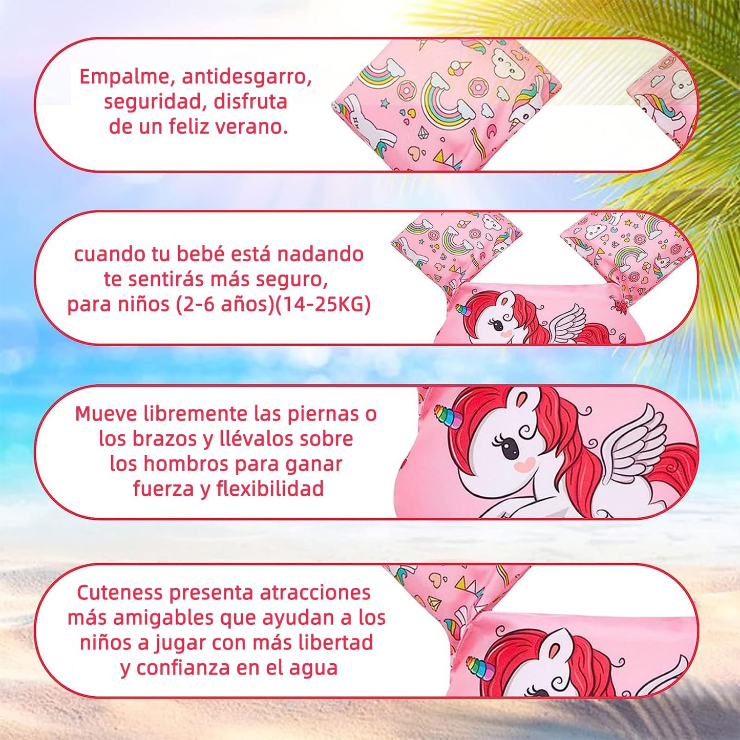 Salvavidas Chaleco de Natación Ajustable para Niños 2 a 6 Años