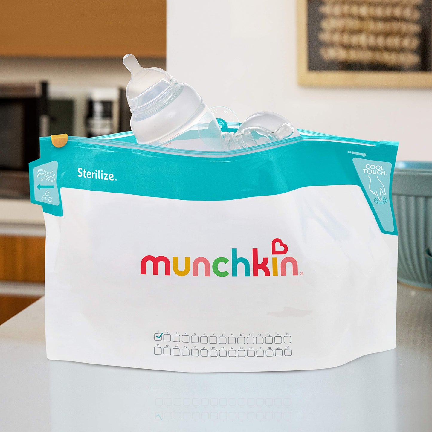 Bolsas Esterilizadoras Munchkin Blanco Grandes para Microondas