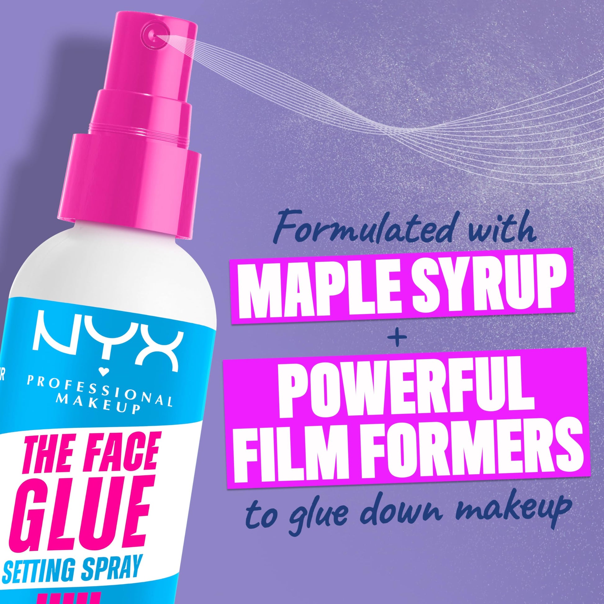 NYX PROFESSIONAL MAKEUP FACE GLUE SPRAY FIJADOR DE MAQUILLAJE (TRANSPARENTE)