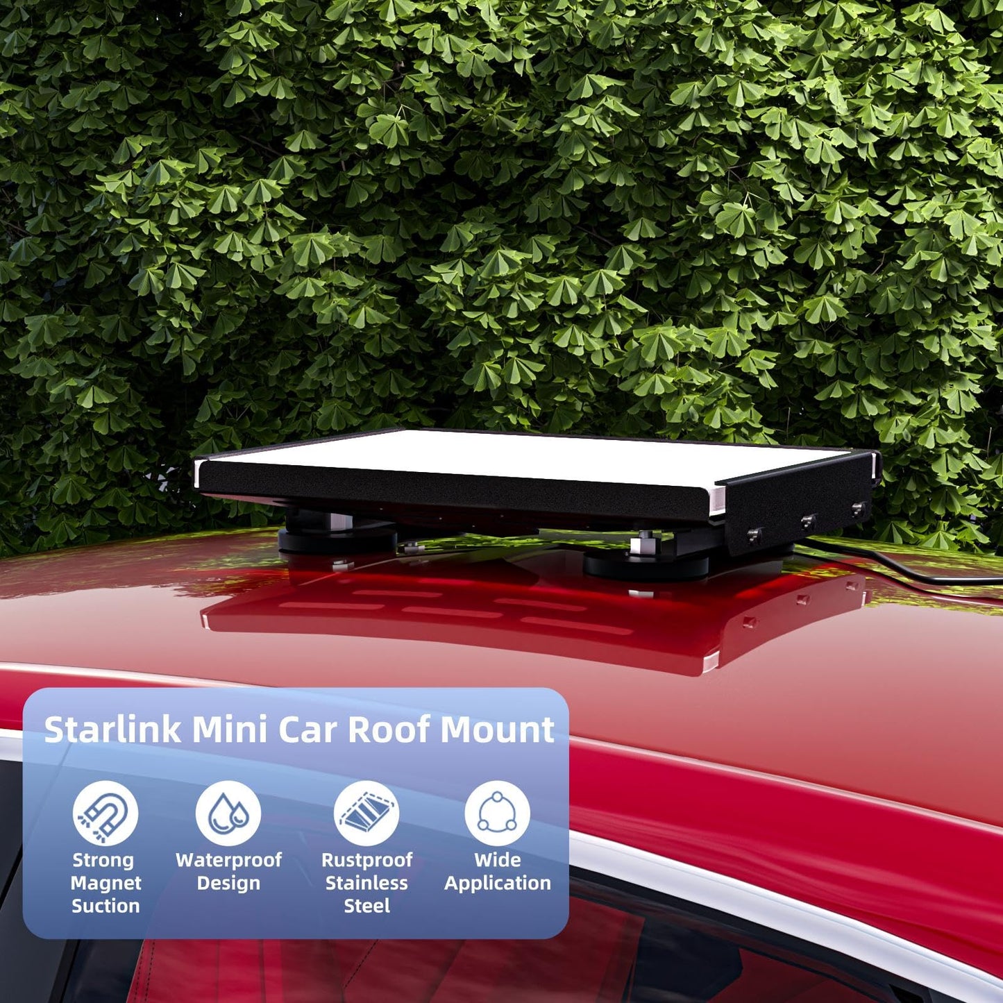 BFDQWR - Kit de montaje magnético profesional para Starlink, sistema universal de liberación rápida para coches y barcos, acero graduado, resistente a la intemperie, diseño de protección de 360°