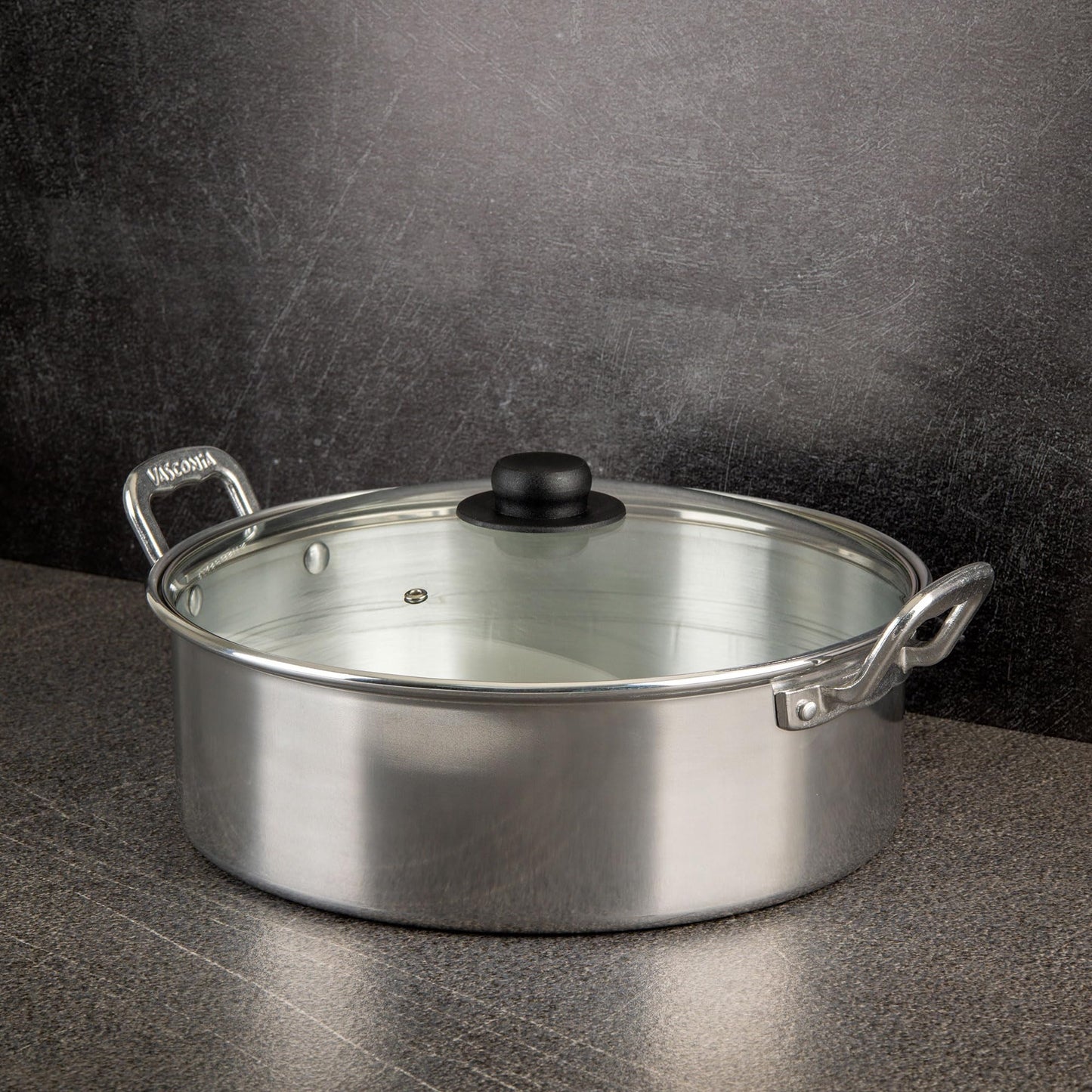 Arrocera Aluminio Vasconia Plata 32 cm 8 Litros
