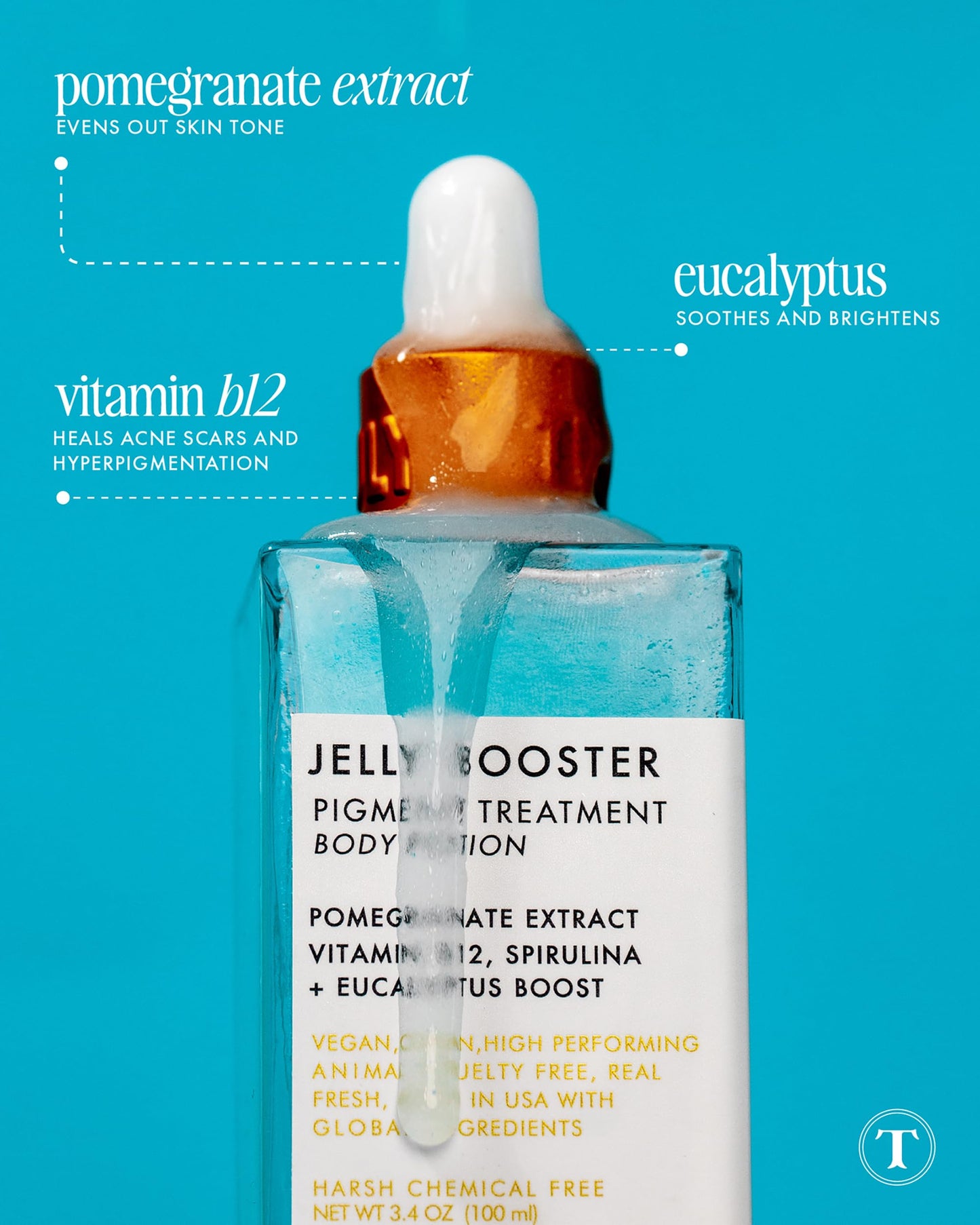 Truly- Tratamiento corporal con poción para cicatrices, tratamiento de pigmentos Beauty Jelly Booster, de rápida absorción para cicatrices de acné en el rostro