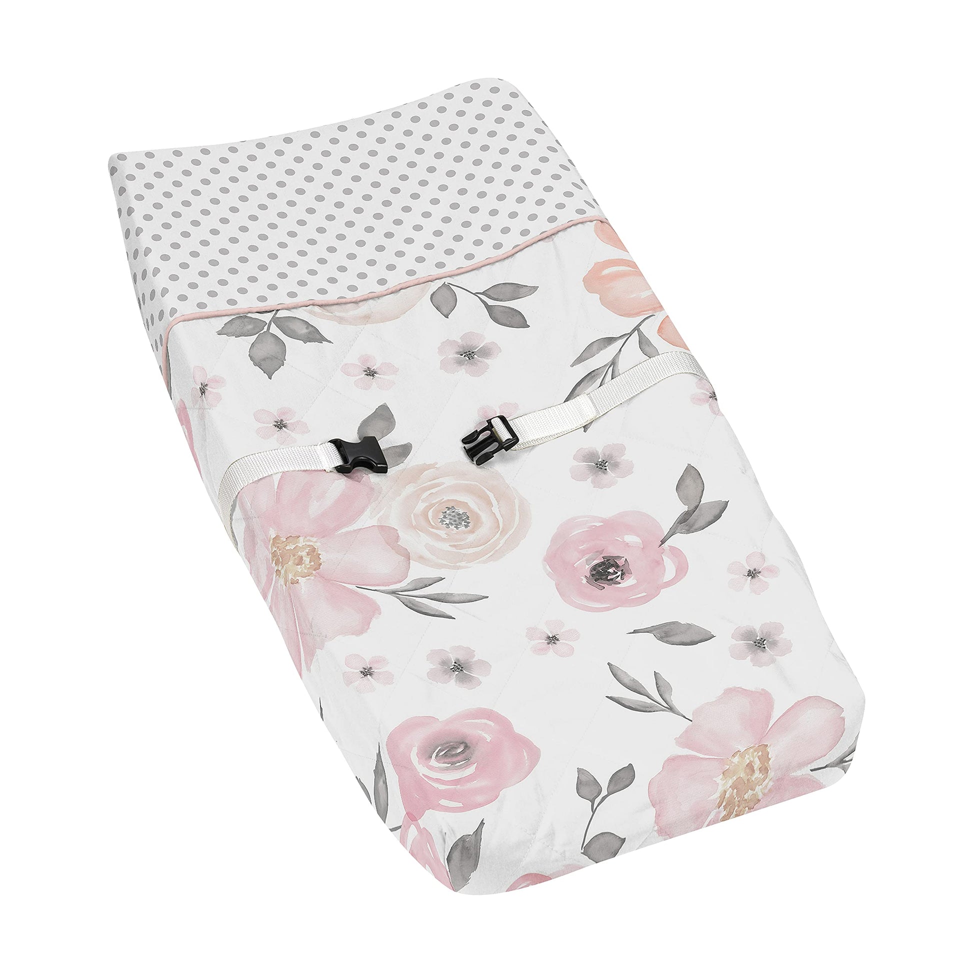 Funda para Cambiador Sweet Jojo Designs rosa gris y blanco