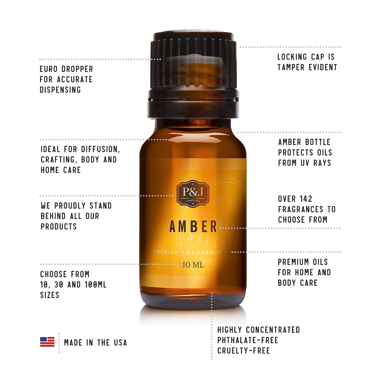 P&J Trading Garselay English Garden - Juego de 6 aceites aromáticos de 10 ml, aroma a rosa, madreselva, tomillo, primavera, lirio, peonías