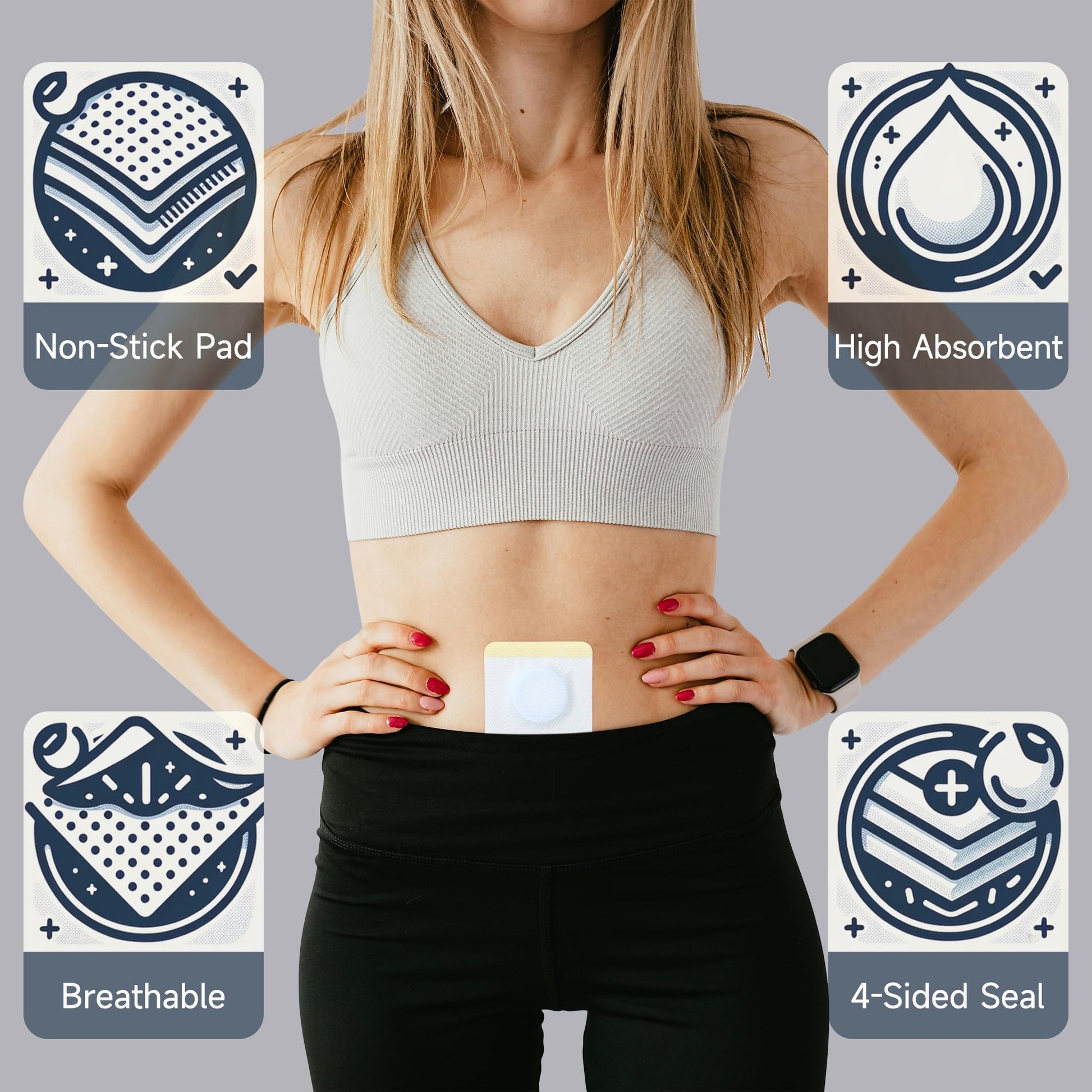 Tuiskusa Tuiskusa 20Pcs Paquete De Aceite De Ricino Desechable Para Ombligo, Parches De Aceite De Ricino Altamente Absorbentes Para Promover La Digestión, Kit De Paquete De Aceite De Ricino