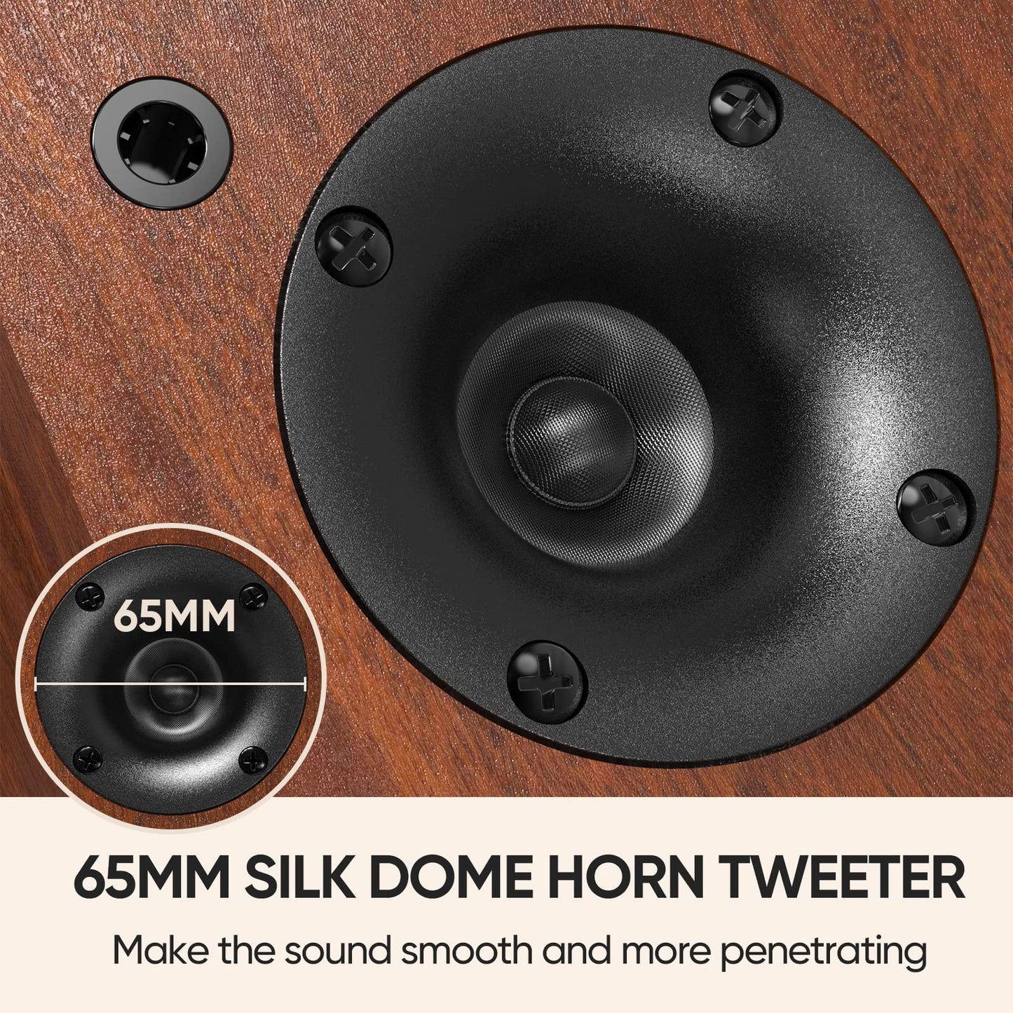Altavoces de Estantería Saiyin Bluetooth Negros con Woofer 5.2 Pulgadas y Entradas RCA Ópticas