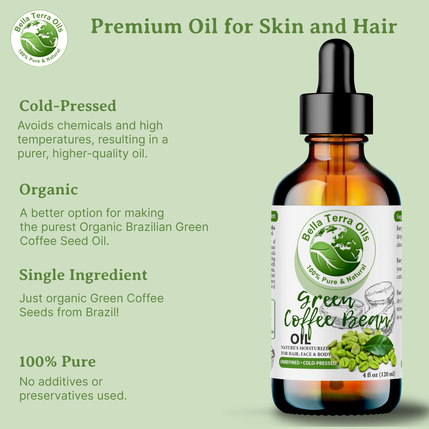 Aceite Orgánico de Café Verde para Piel: Regenerador y Antiinflamatorio con Descuento Exclusivo en Línea.