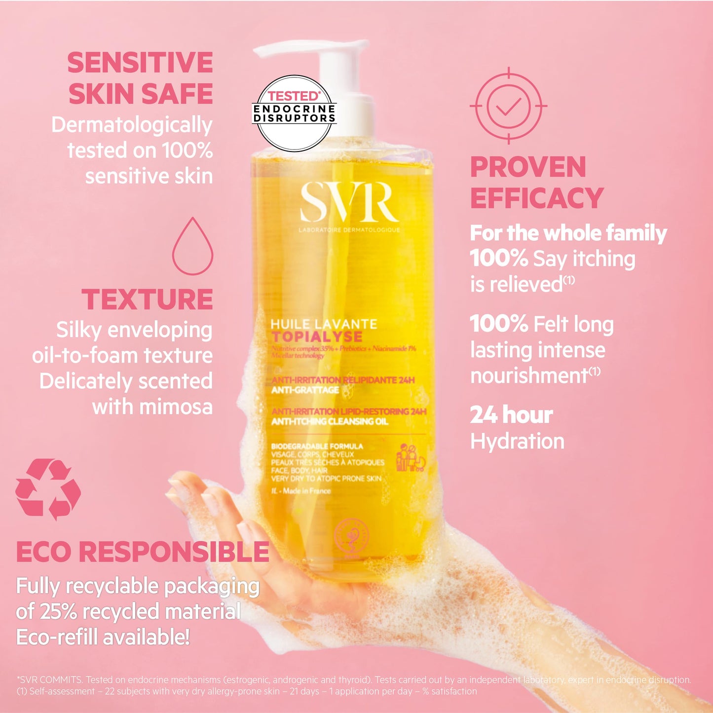 Aceite Limpiador SVR Topialyse para Cuerpo y Rostro 1 L