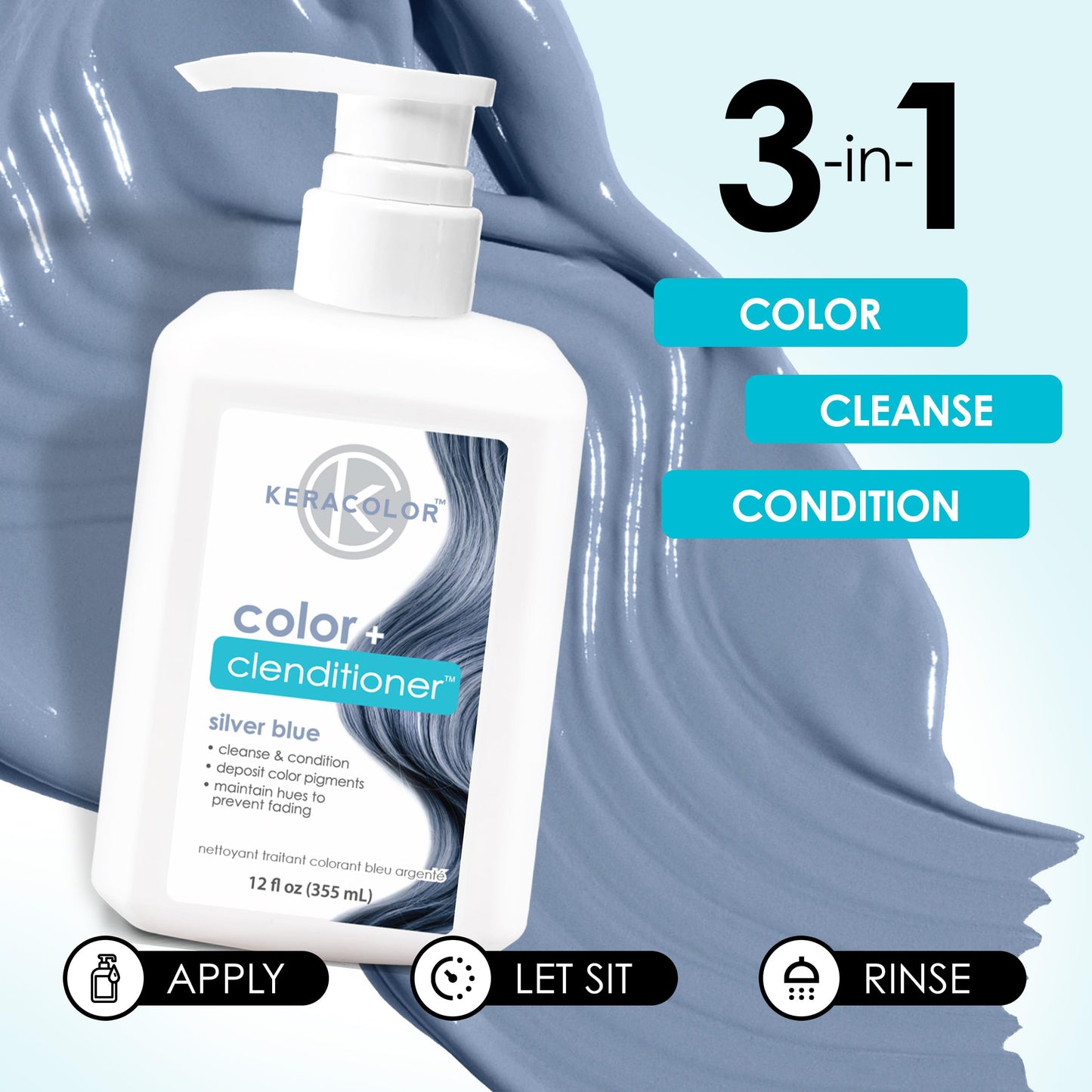 Acondicionador Keracolor Azul Plateado Color Plus