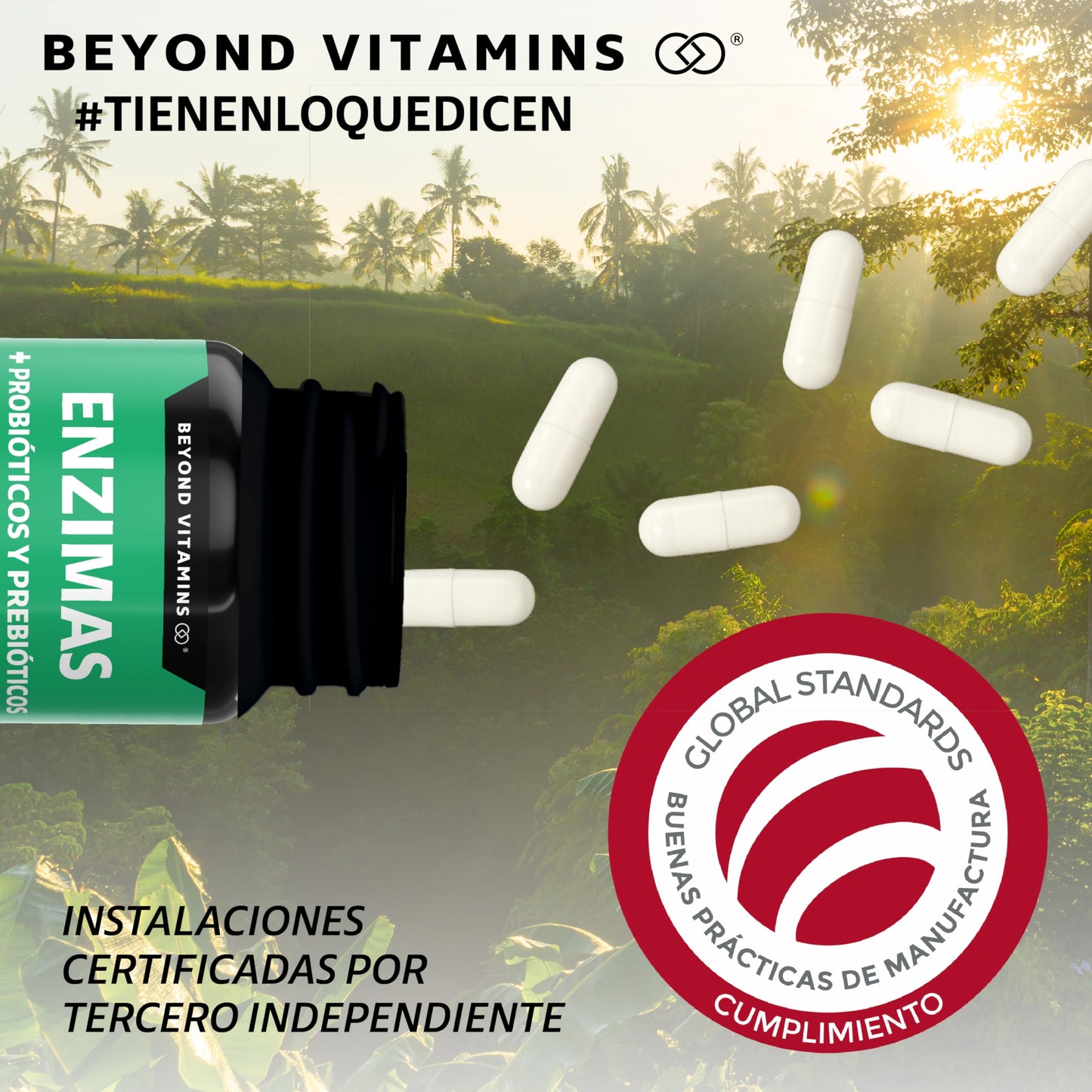 Enzimas Digestivas y Probióticos Lactobacillus acidophilus 180 Cápsulas