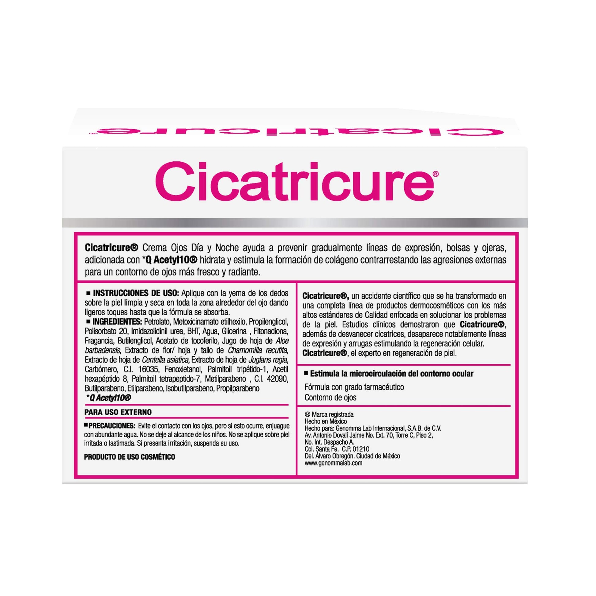 CICATRICURE - Crema Arrugas y Bolsas de ojos. Reduce y previene gradualmente las líneas de expresión, bolsas, arrugas y ojeras y revotaliza el contorno de ojos, tarro con 8.5g