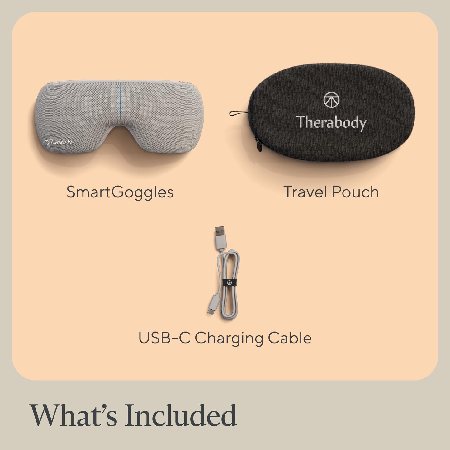 SmartGoggles by Therabody, dispositivo de masaje facial portátil, anteojos de vibración habilitados para Bluetooth, 3 modos personalizados para el bienestar corporal, incluyendo SmartRelax con tecnología SmartSense