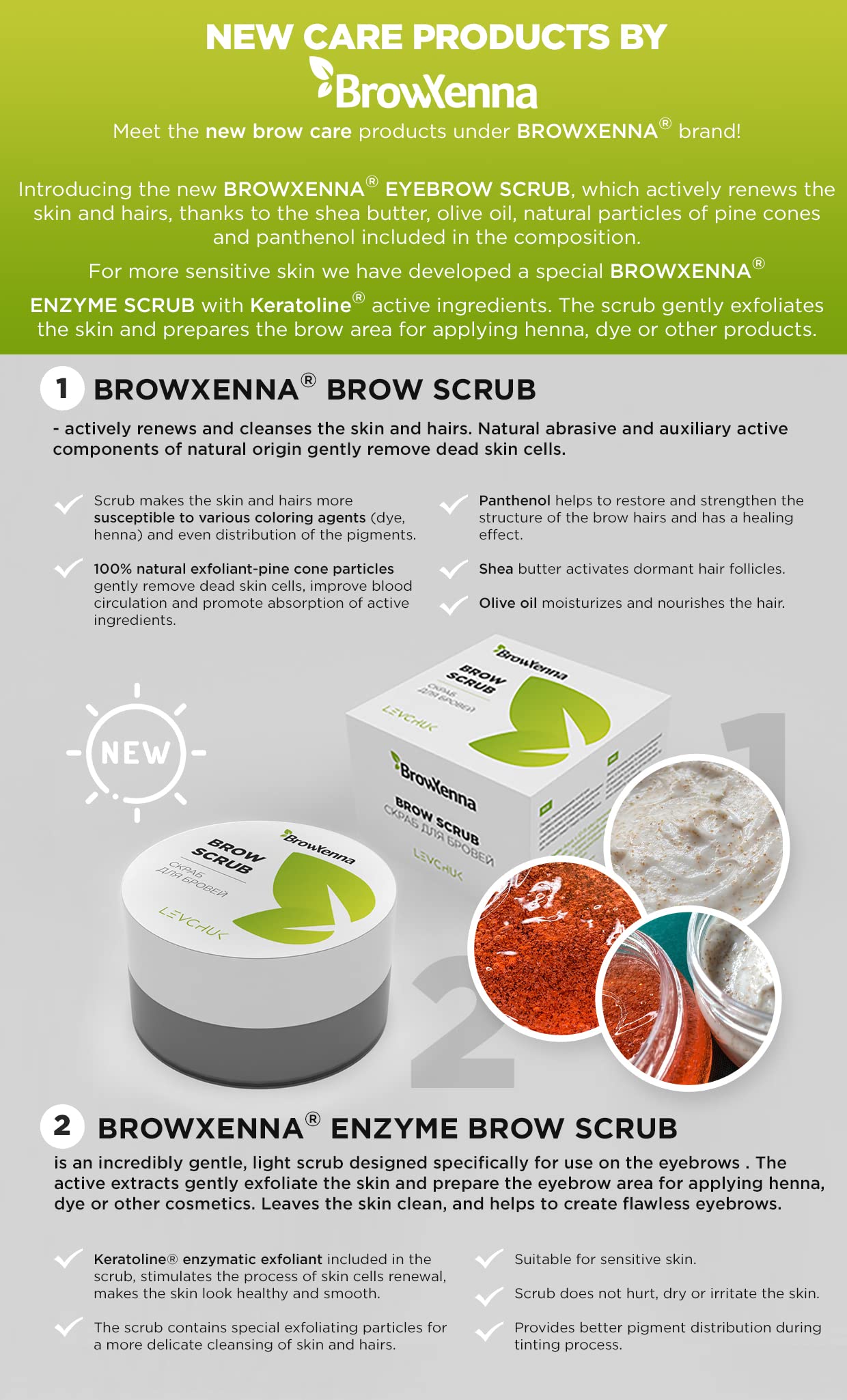 Exfoliante de Enzima BrowXenna para Cejas