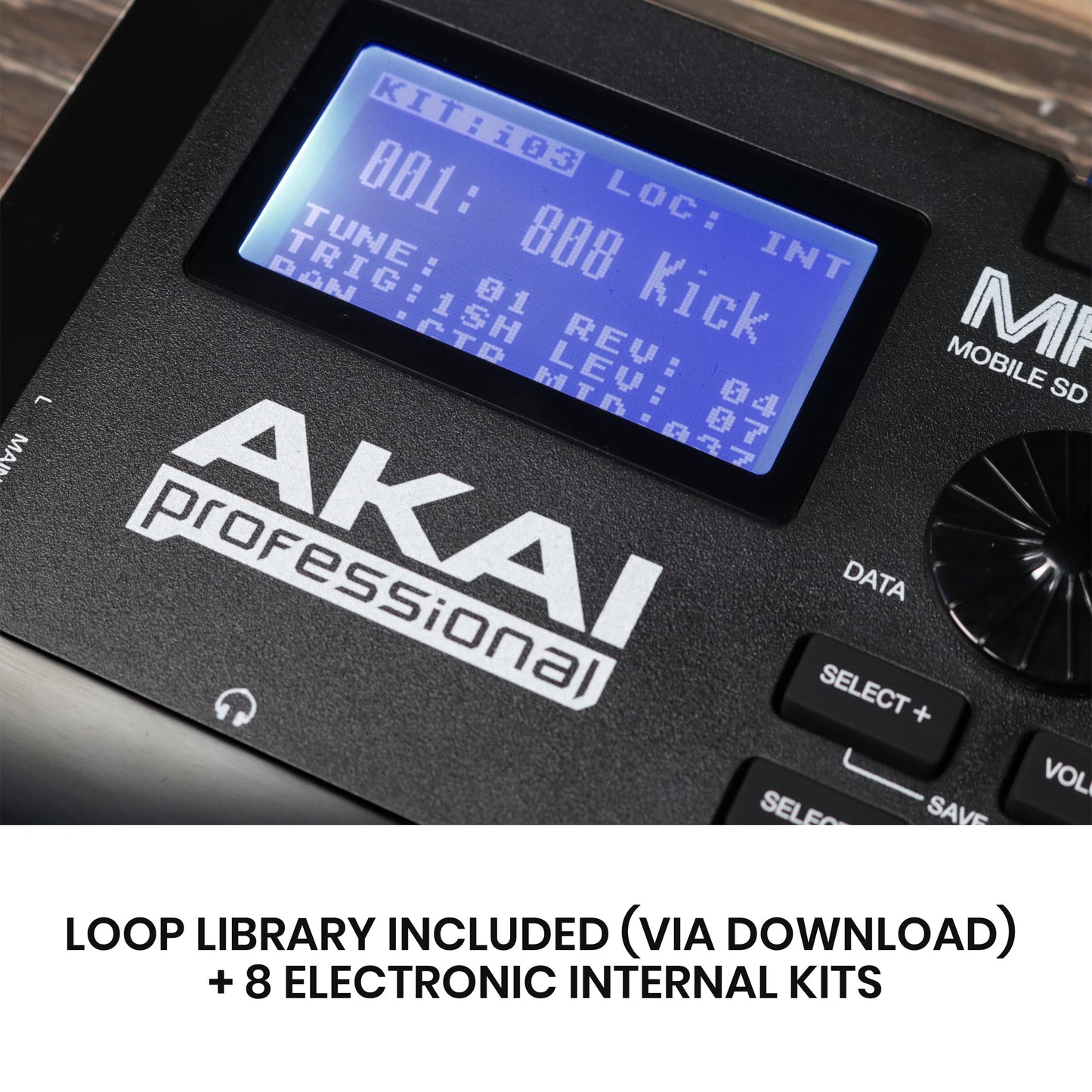 AKAI Professional MPX8 - Controlador MIDI y lanzador de samples portátil USB con 8 pads sensibles a la velocidad y ranura para tarjeta SD