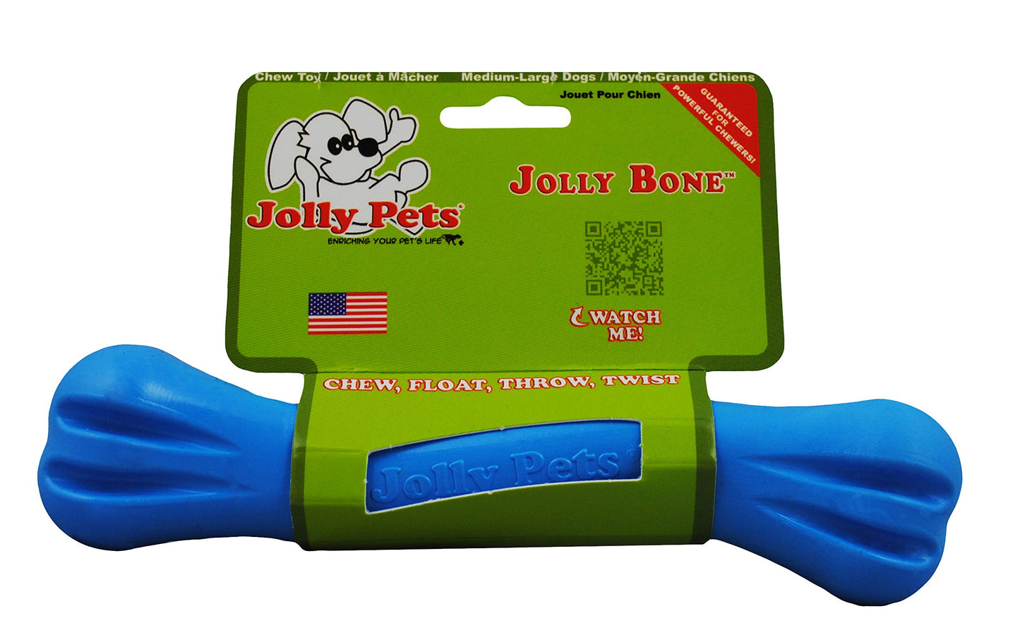 Jolly Pets 8-inch, Jolly Bone, Blue