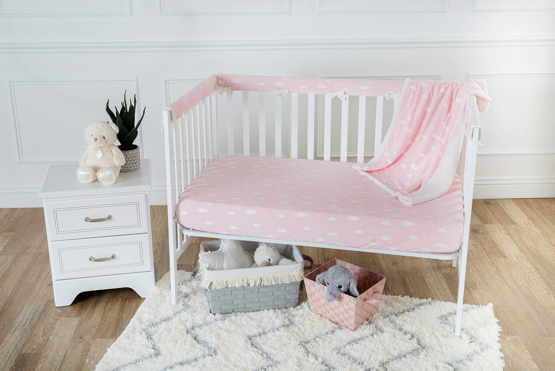 Manta de Recepción Sherpa American Baby Company Rosa 3D cálida y acogedora para niños y niñas