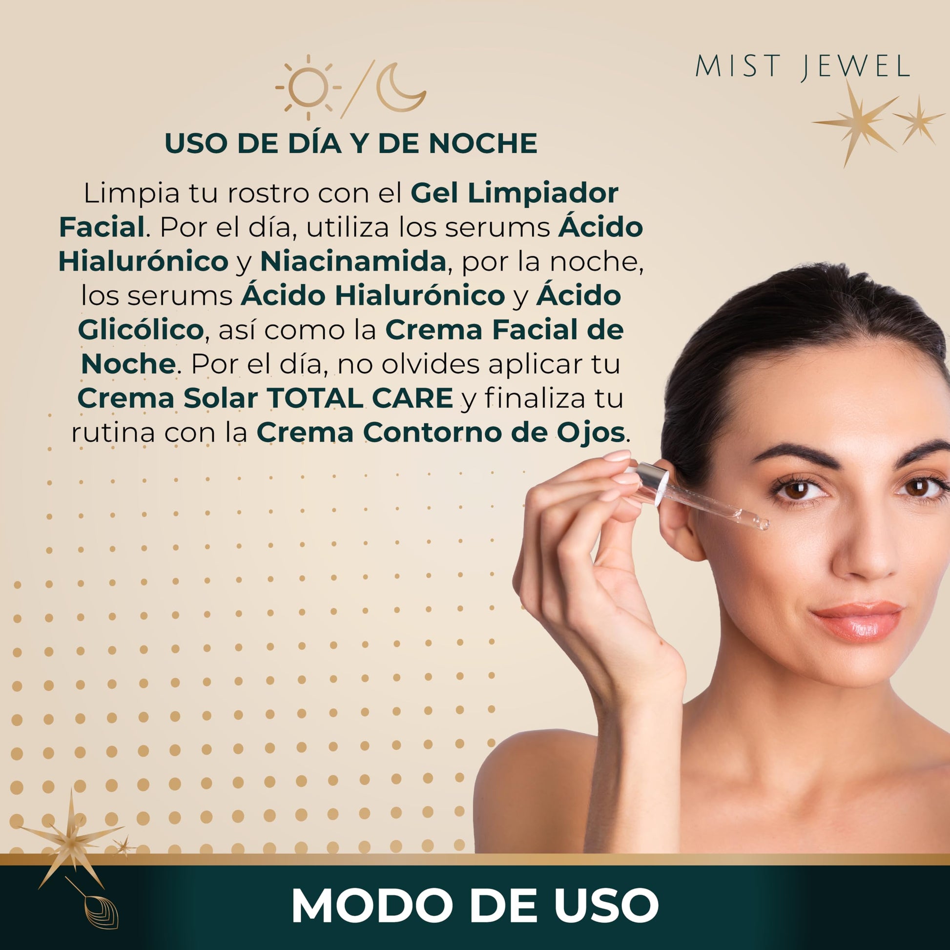 MIST JEWEL Kit Facial Edición especial 2024 skincare exclusivo temporada Regalos Crema noche, 3 Serum, limpiador facial, crema contorno de ojos, Protector solar, parches ojeras | Paquete completo día y noche regalo hombre y mujer para el cuidado de la pie