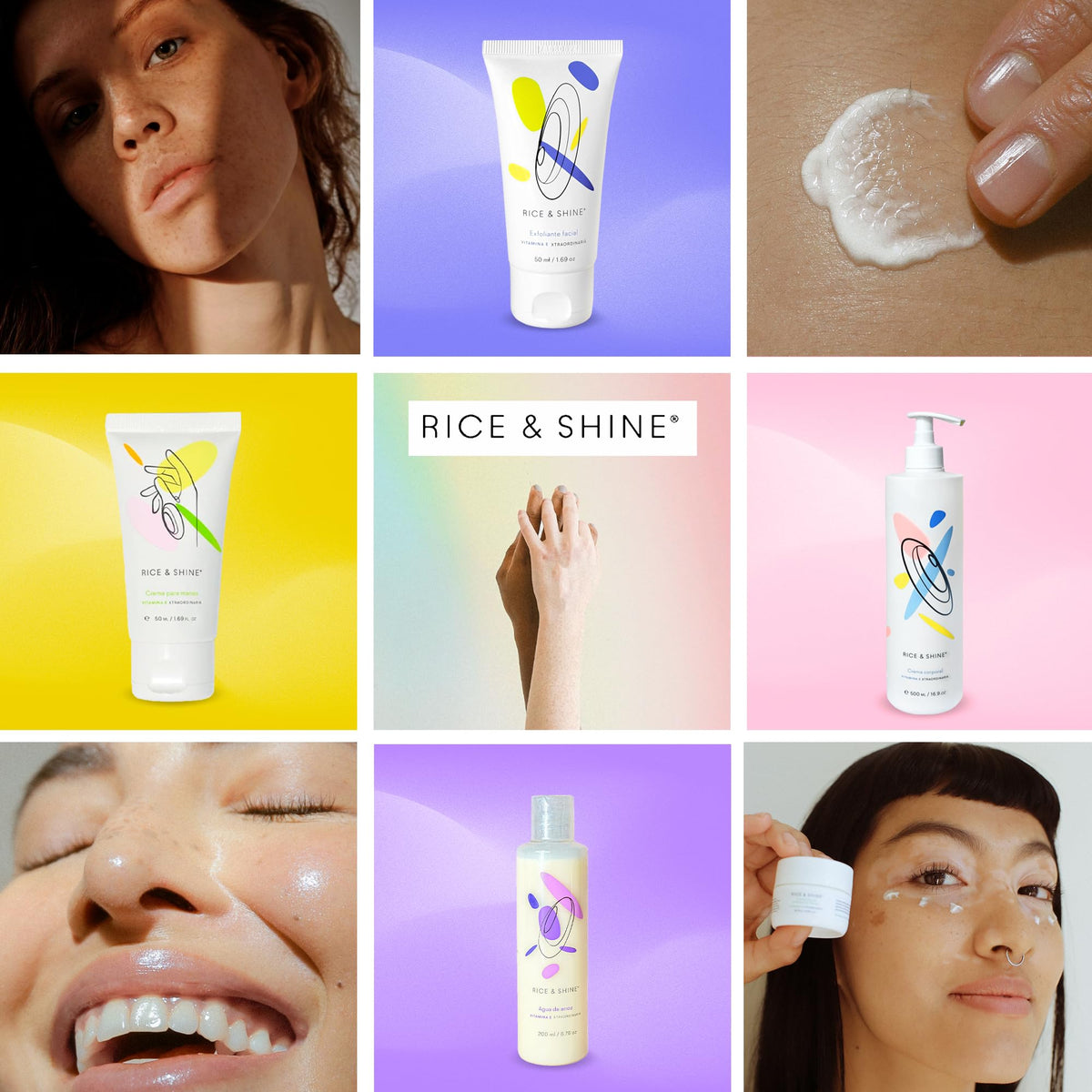 RICE & SHINE | Jabón Facial Natural con Aceite de Germen de Arroz - Vitamina E | Skin Care Limpieza Profunda e Hidratación | Reductor de Acné