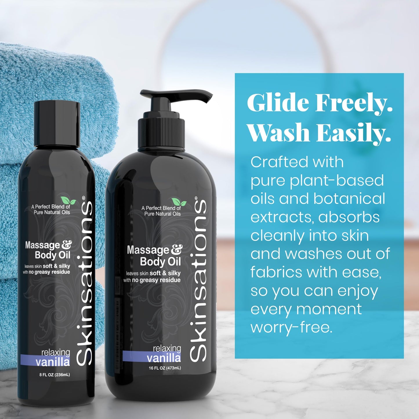 Aceite de Masaje Skinsations Vainilla Relajante Sensual Comestible para Parejas
