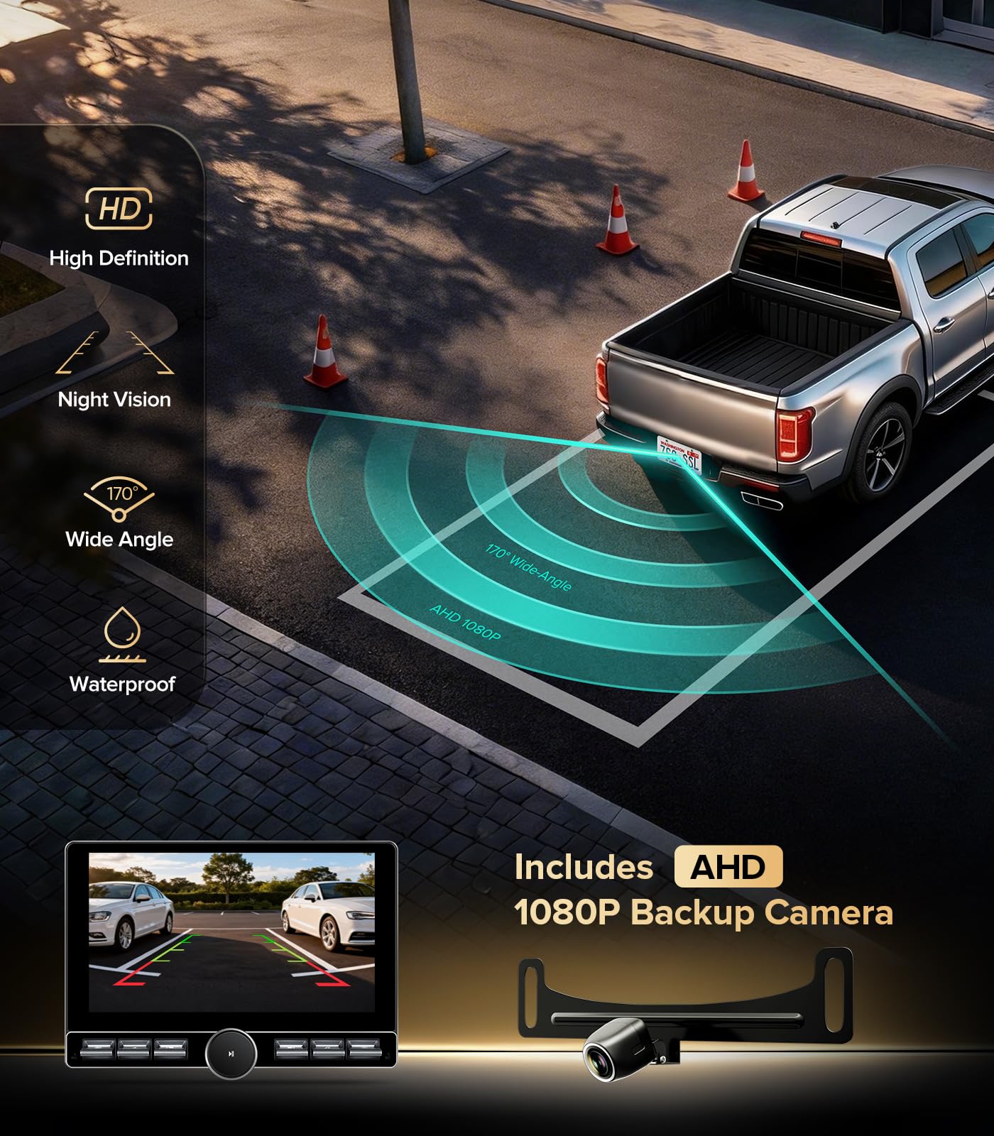 ApexNav 4G+64GB Android 13 estéreo de coche para Chevy Silverado GMC Sierra 2014-2018 actualización de radio – CarPlay inalámbrico con botón de botón físico, sistema Bose compatible con visualización