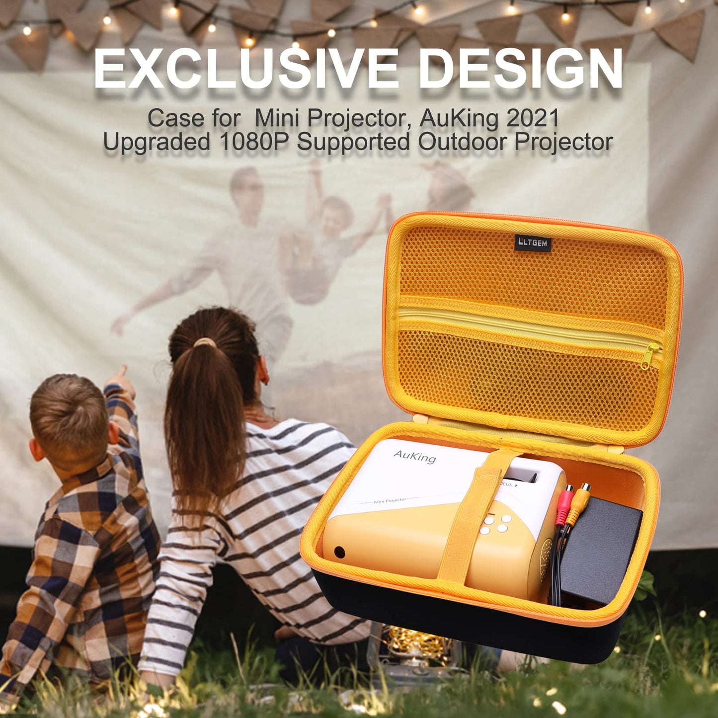LTGEM - Funda rígida de viaje para proyector AuKing Mini 2023 actualizada, solo funda (interior: 9.2 x 6.2 x 2.4 pulgadas)