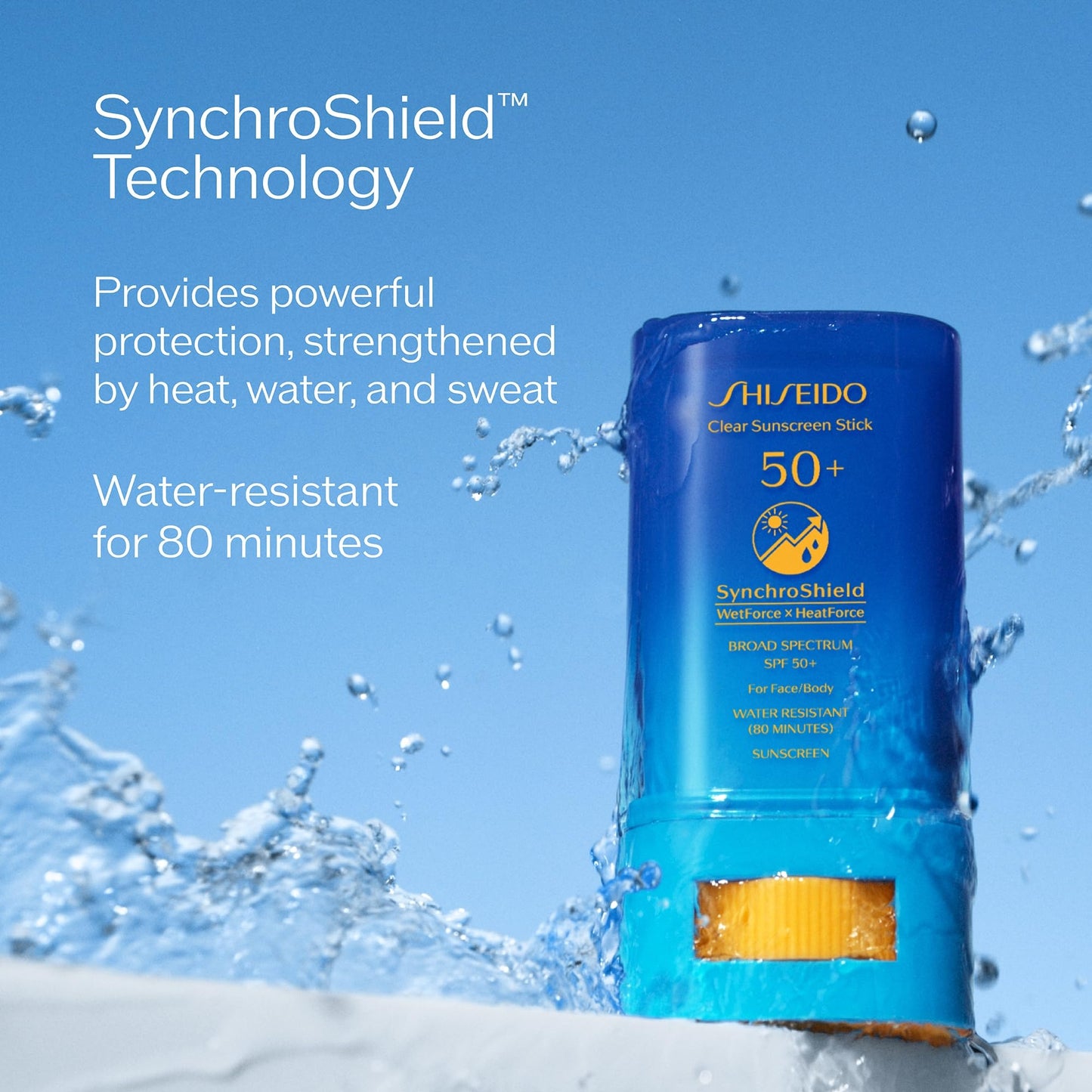 Clear Sunscreen Stick SPF 50 Plus by Shiseido for Unisex - 0.7 oz Sunscreen