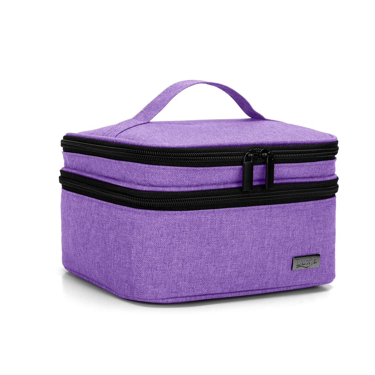 Luxja Nail Polish Carrying Case - Holds 20 Bottles (15ml - 0.5 fl.oz) or 30 Bottles (7ml - 0.27 fl.oz), Portable Organizer Bag for Nail Polish and Manicure Set, Purple