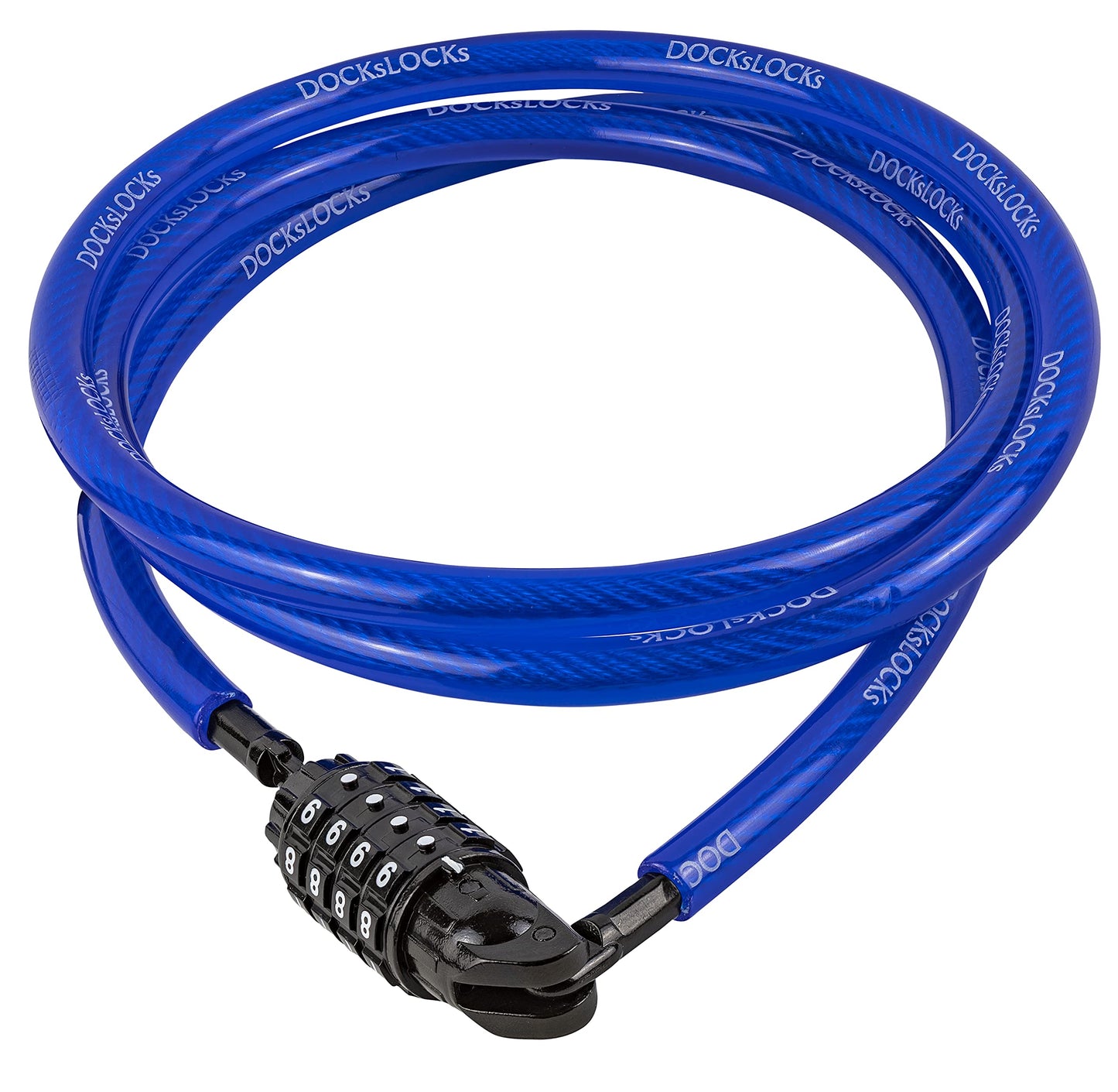 DocksLocks - Candado de cable de seguridad recto resistente a la intemperie (5 pies a 25 pies de longitud) con combinación reiniciable, protección antirrobo para kayak, bicicleta, paddleboard,