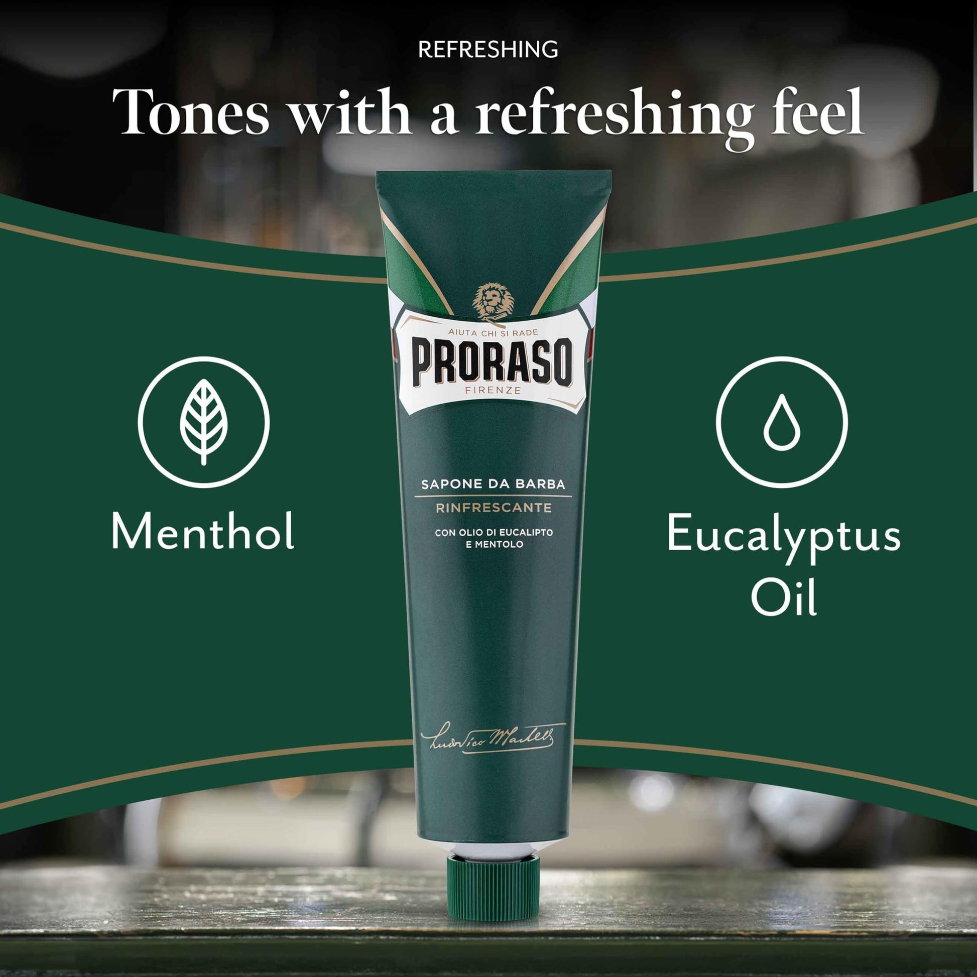 Proraso Crema de Afeitar en Tubo Eucalipto y Mentol Refrescante
