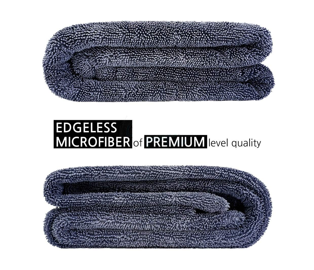 Toalla de Secado de Microfibra, Absorción Superior, Gris, para Coches, Camiones y SUV