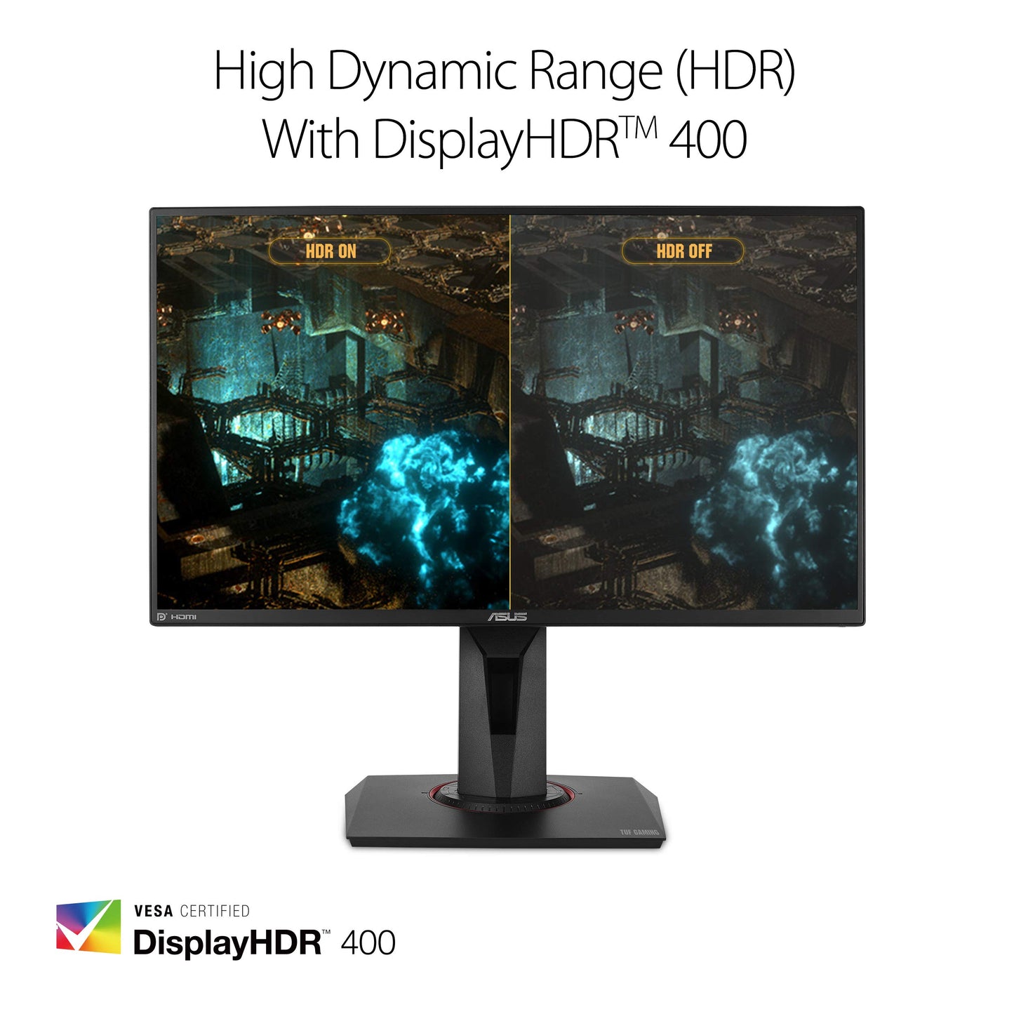 Asus Monitor TUF Gaming VG259QM 24", 1080P Full HD (1920 x 1080), Fast IPS, 280Hz, G-Sync Compatible, Extreme Low Motion Blur Sync, DisplayHDR 400, Eye Care, DisplayPort HDMI