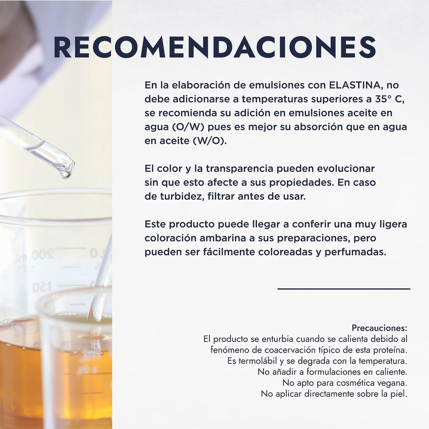 HEBBE - Elastina Acuosa 250 g | Anti-Flacidez y Rejuvenecedor Facial | Aumenta Flexibilidad y Elasticidad de Piel | Estimula Síntesis de Ácido Hialurónico | Flexibilizador Capilar | Contenido de 250 g