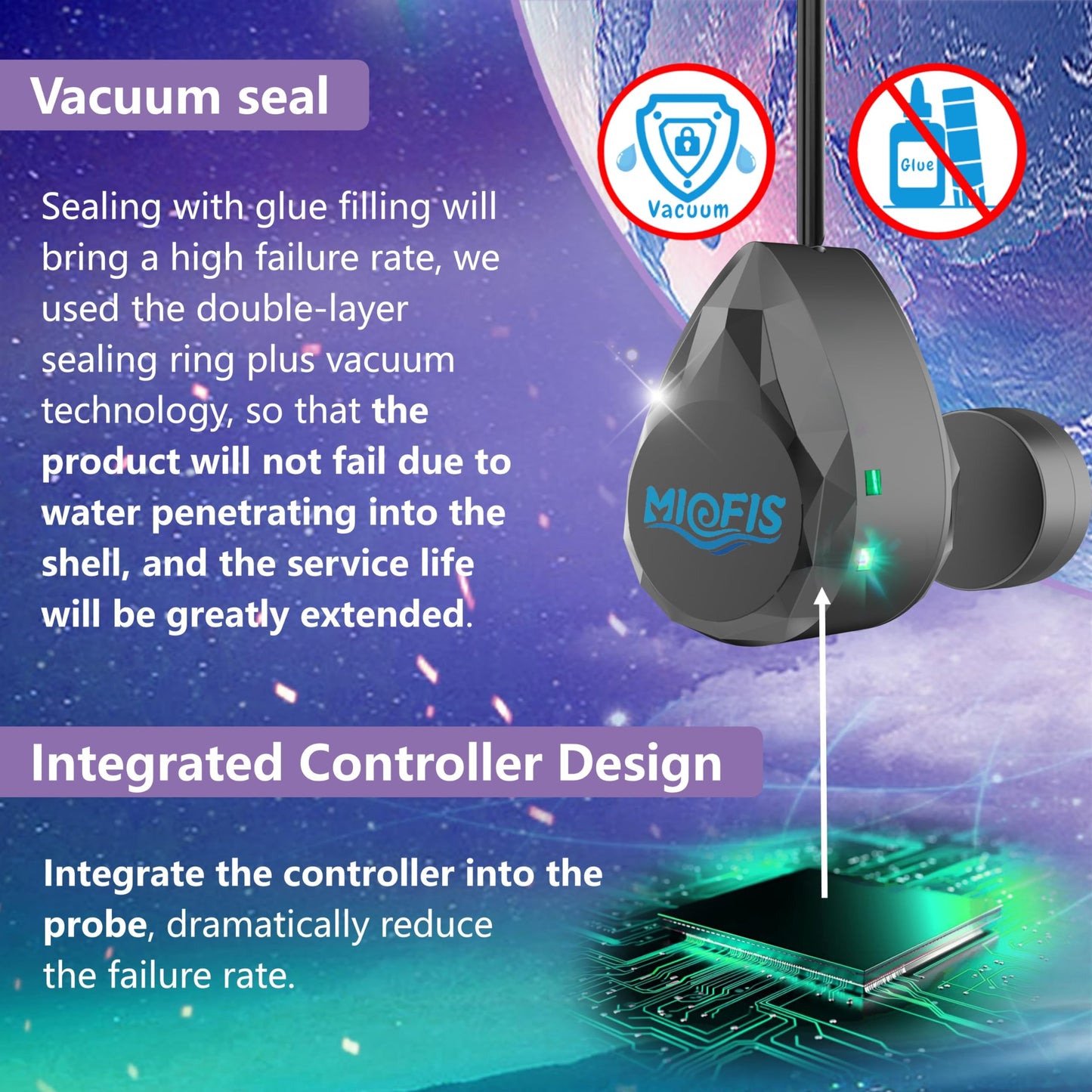 Sistema de Recarga Automática Miofis ATO NewGen One Azul con Sensor Óptico Dual para Acuario de Agua Salada
