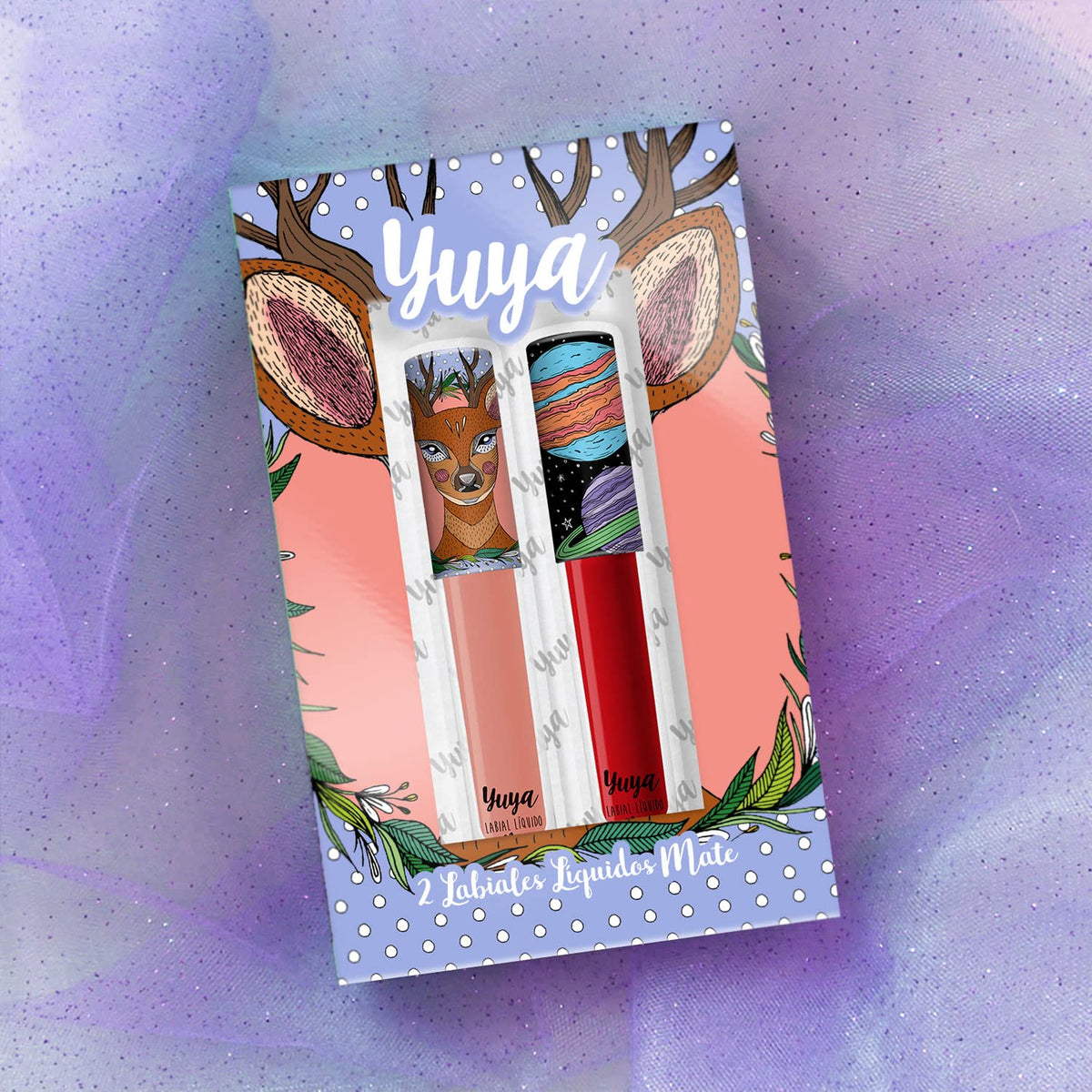 Yuya - Republic Cosmetics Set de 2 Labiales Líquidos "Bonita", Color Durazno